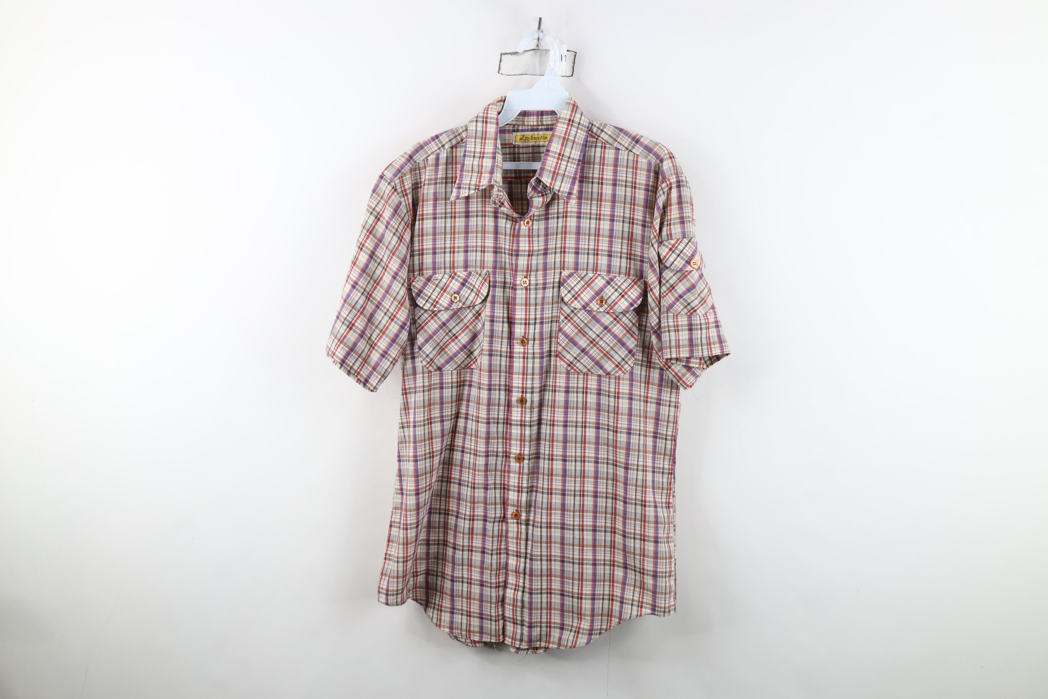 Vintage Vintage 70s Streetwear Short Sleeve Collared Button Shirt Size US M / EU 48-50 / 2 - 1 Thumbnail