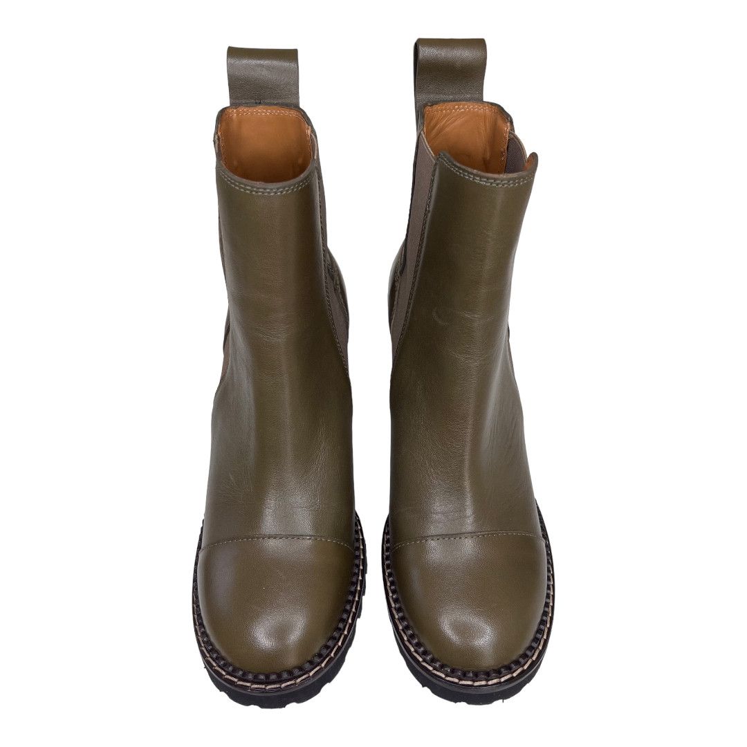 See by Chloe See by Chloe Mallory Lug Sole Leather Chelsea Boots Size US 8 / IT 38 - 2 Thumbnail