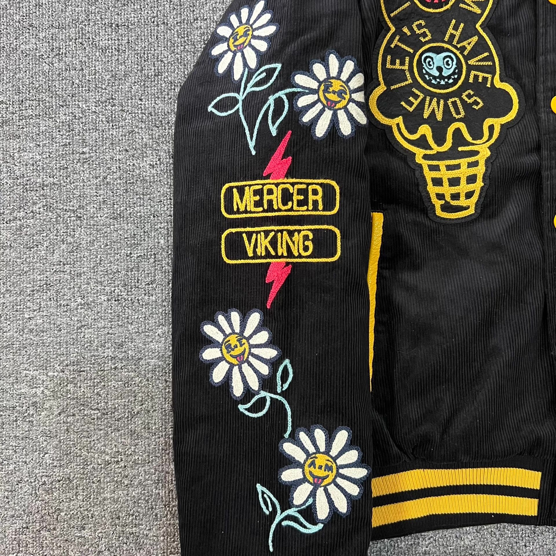 Billionaire Boys Club BBC ICECREAMEmbroideredFlyingCreamCorduroy Varsity Jacket Q7 Size US S / EU 44-46 / 1 - 5 Thumbnail