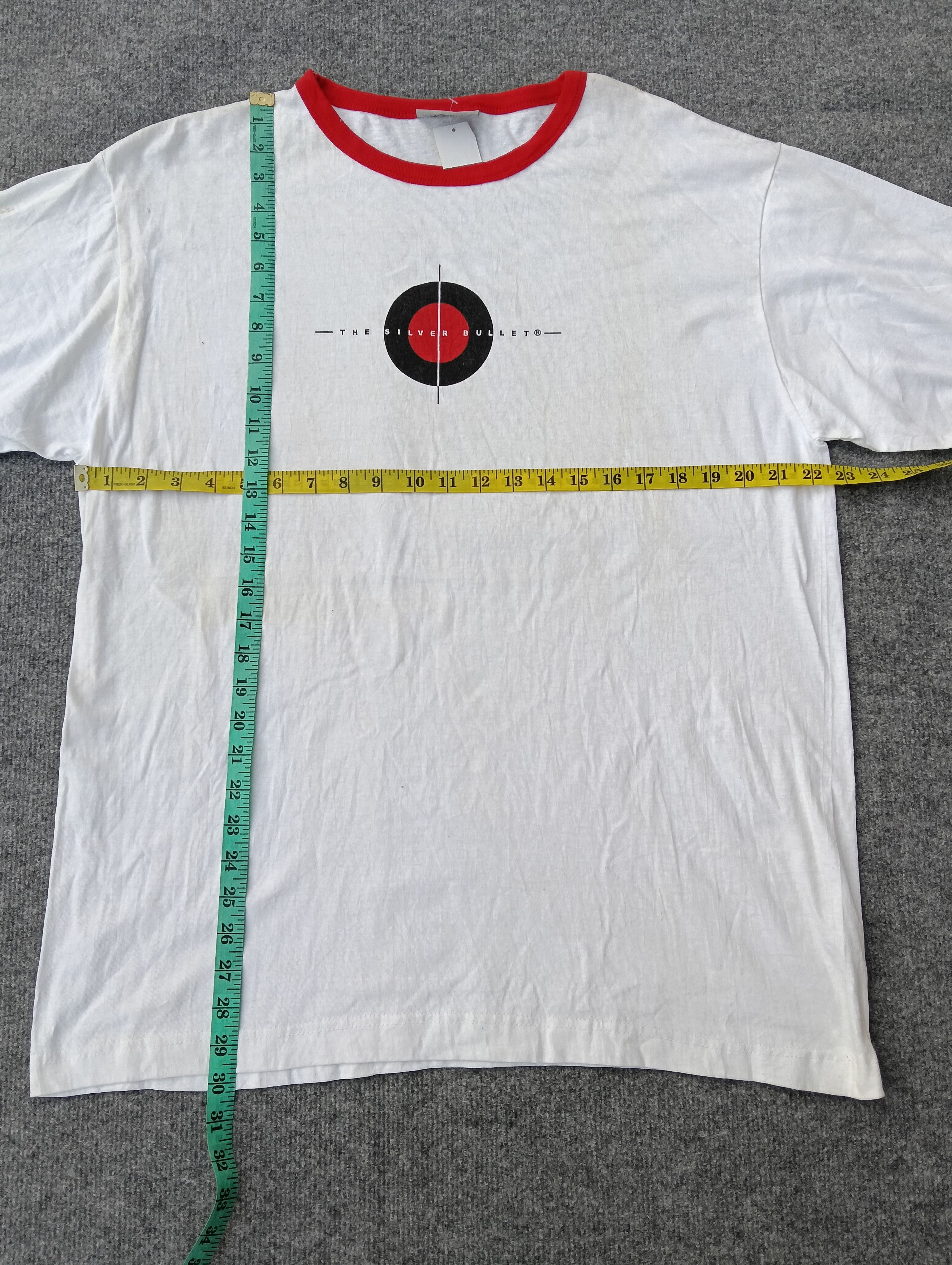 Vintage Vintage The Silver Bullet ringer white Tshirt. Size US XL / EU 56 / 4 - 3 Thumbnail
