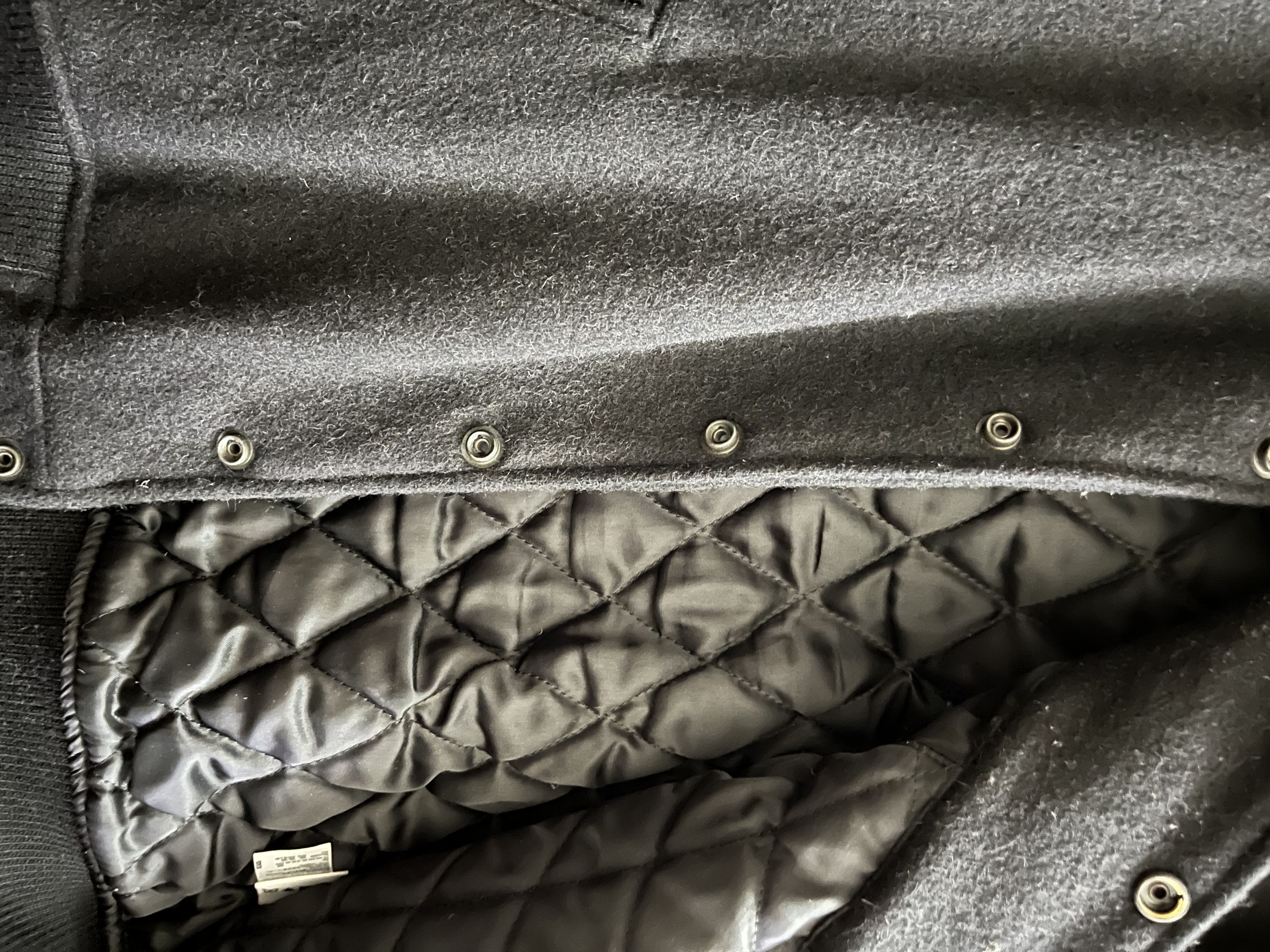 American Apparel AMERICAN APPAREL QUILTED WOOL BOMBER XXS BLACK Size US S / EU 44-46 / 1 - 4 Thumbnail