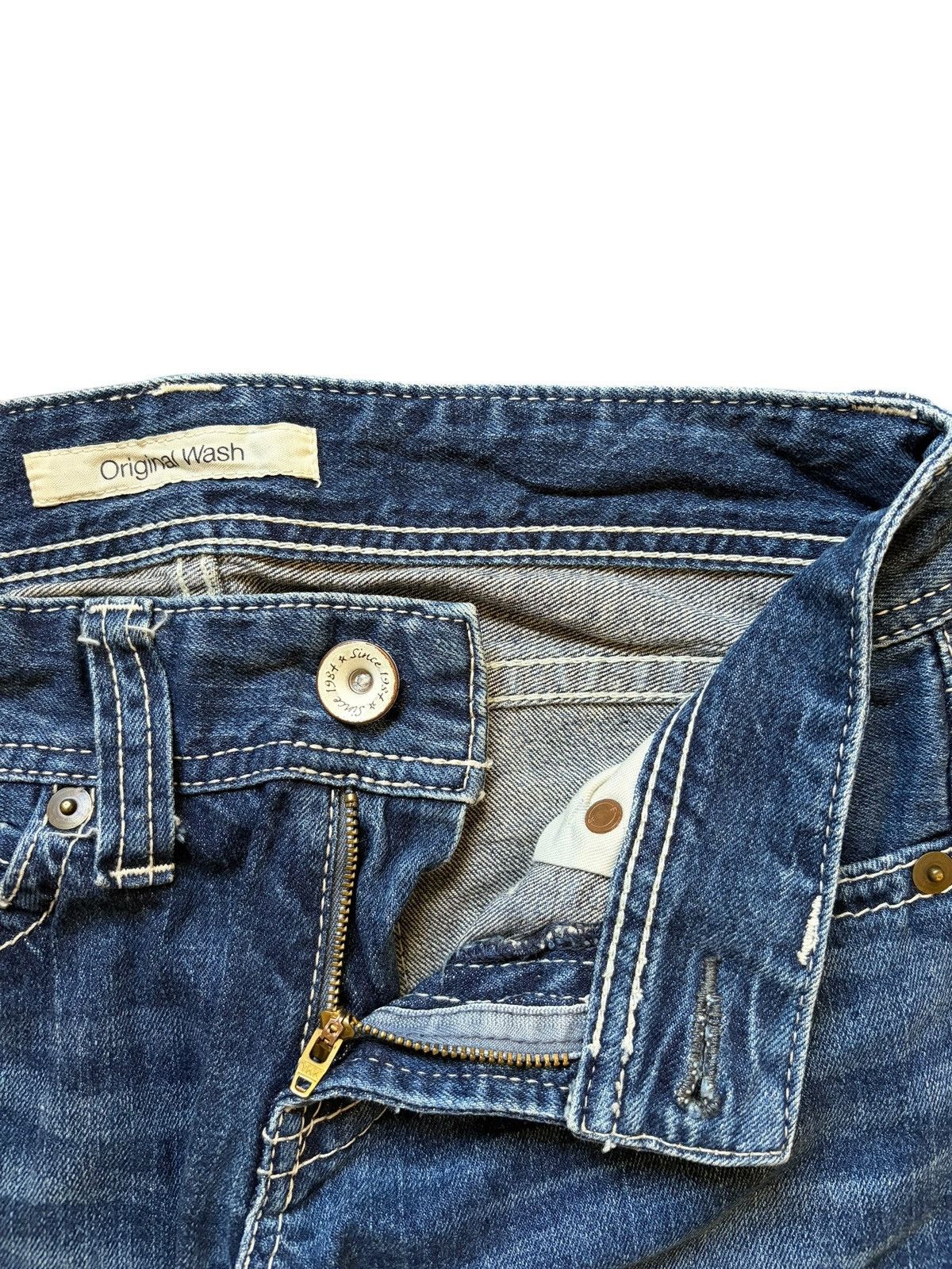 Uniqlo Vintage Japanese Uniqlo Distress Low Rise Flare Jeans Size 28" / US 6 / IT 42 - 5 Thumbnail