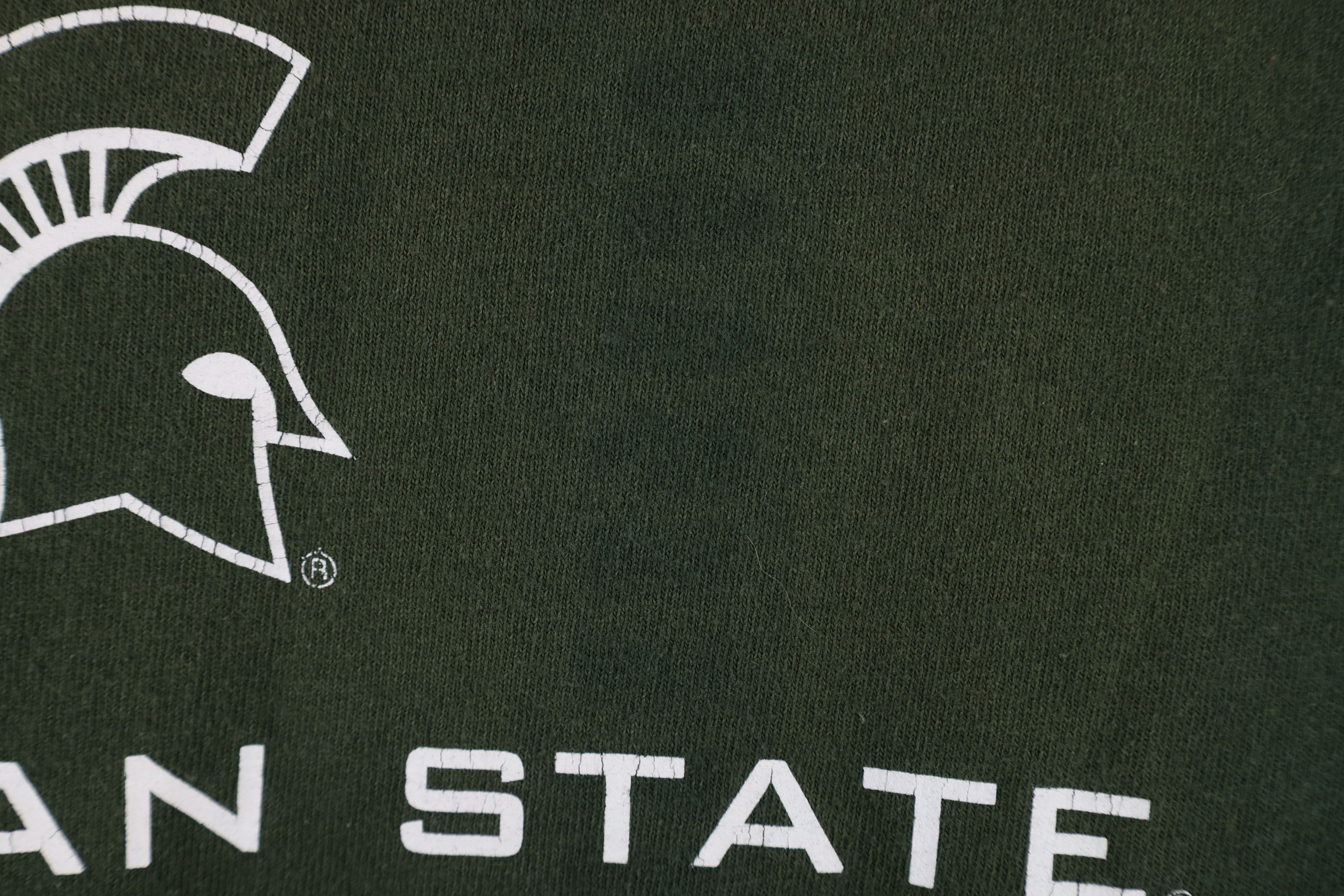 Vintage Vintage Spell Out Michigan State University T-Shirt Green Size US M / EU 48-50 / 2 - 5 Thumbnail