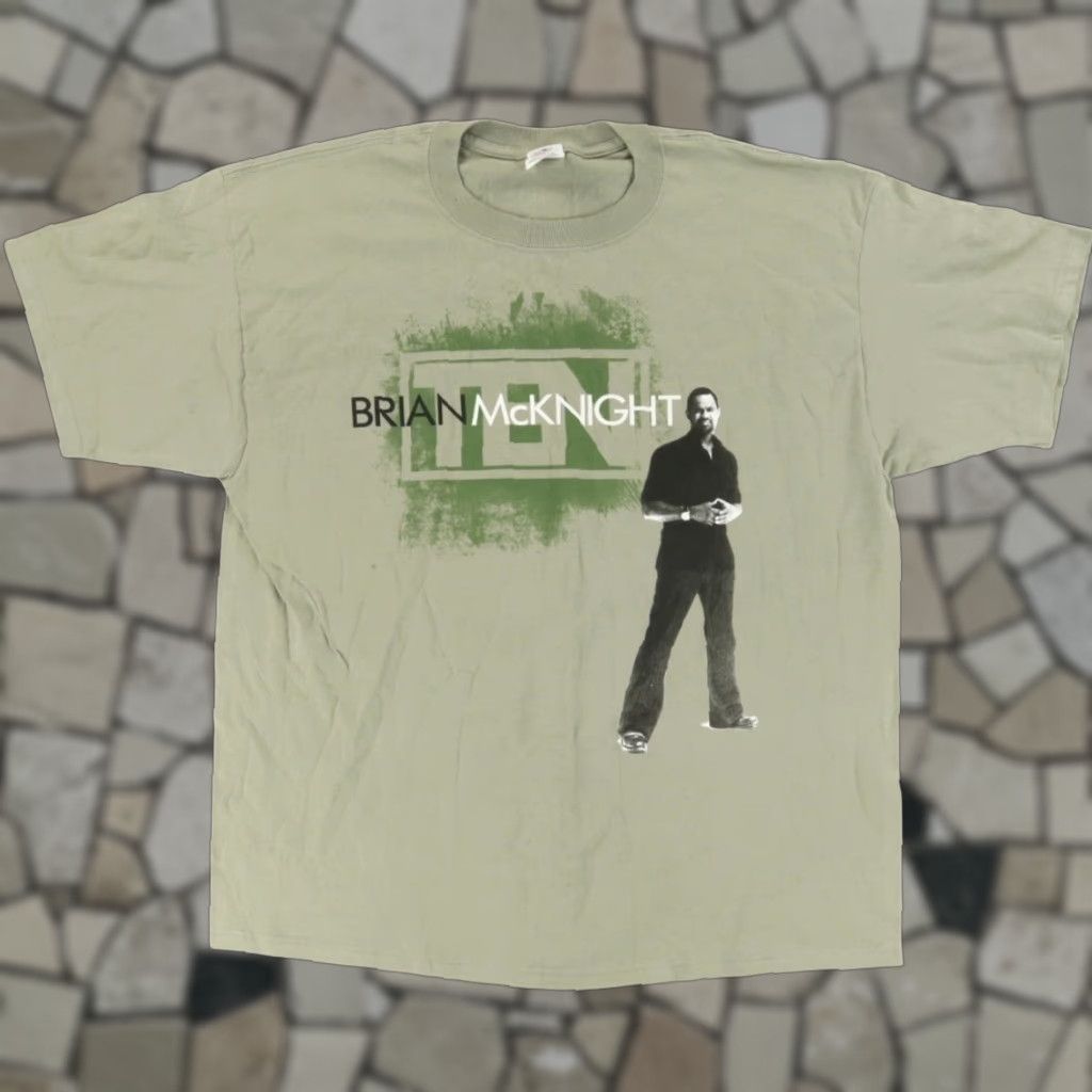 Anvil VINTAGE Anvil T-Shirt Main Brian McKnight Green 2XL Mens Shirt VTG Size US XXL / EU 58 / 5 - 1 Thumbnail