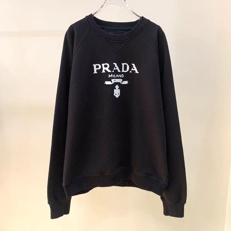 Prada Prada Men's Black Cotton Sweatshirt Size US L / EU 52-54 / 3 - 1 Thumbnail