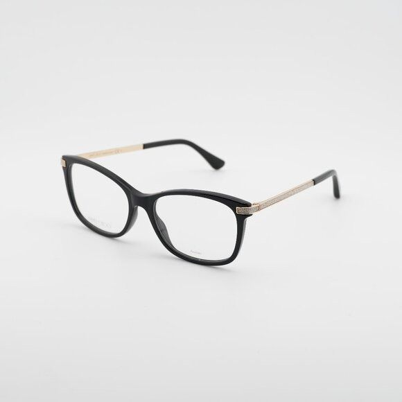 Jimmy Choo Jimmy Choo JC269 0807 00 Eyeglasses Black 54mm Square Frame Size ONE SIZE - 1 Thumbnail