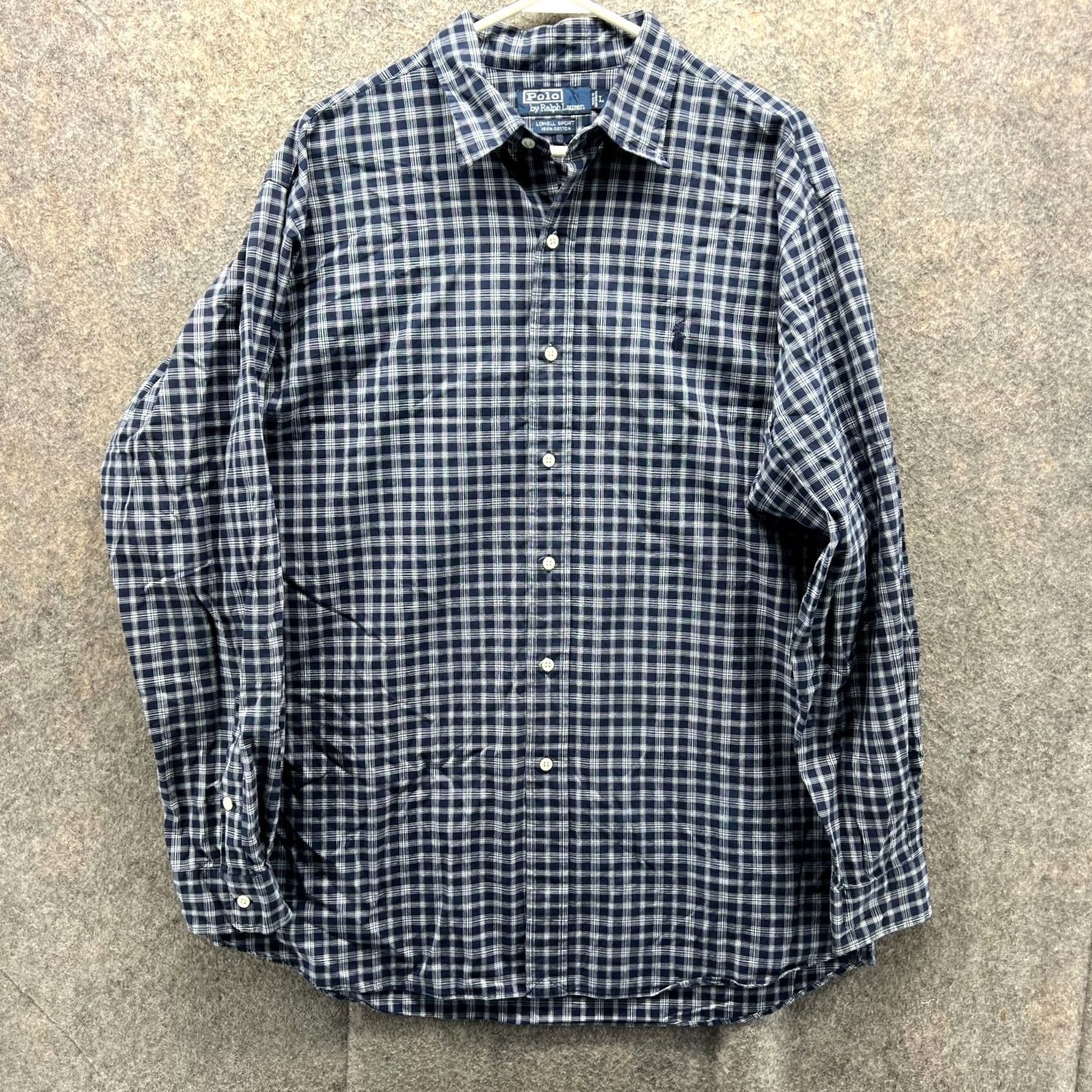 Ralph Lauren Vintage Ralph Lauren Shirt Mens Large Blue Button Down Lowell Sport Preppy Plaid Size US L / EU 52-54 / 3 - 2 Thumbnail
