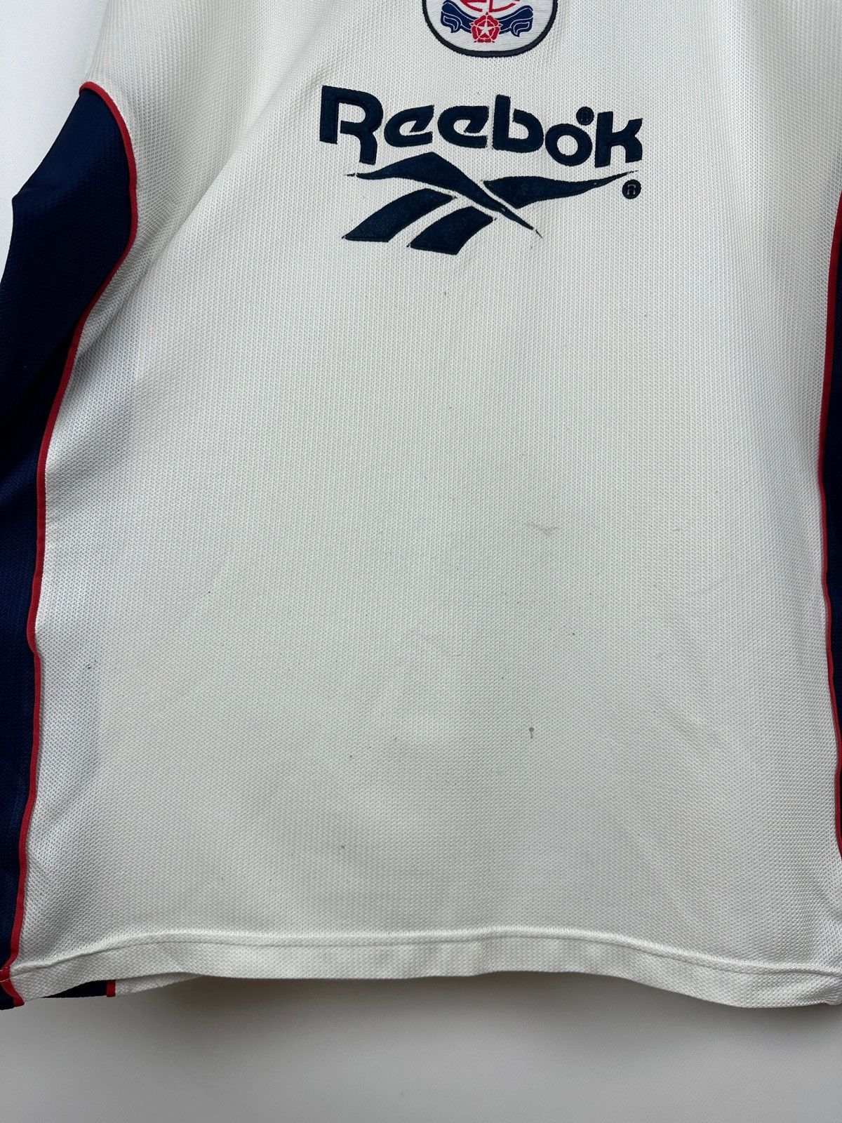 Reebok 1998/99 Reebok Bolton Wanderers Vintage Soccer Jersey Shirt Size US XXL / EU 58 / 5 - 10 Thumbnail