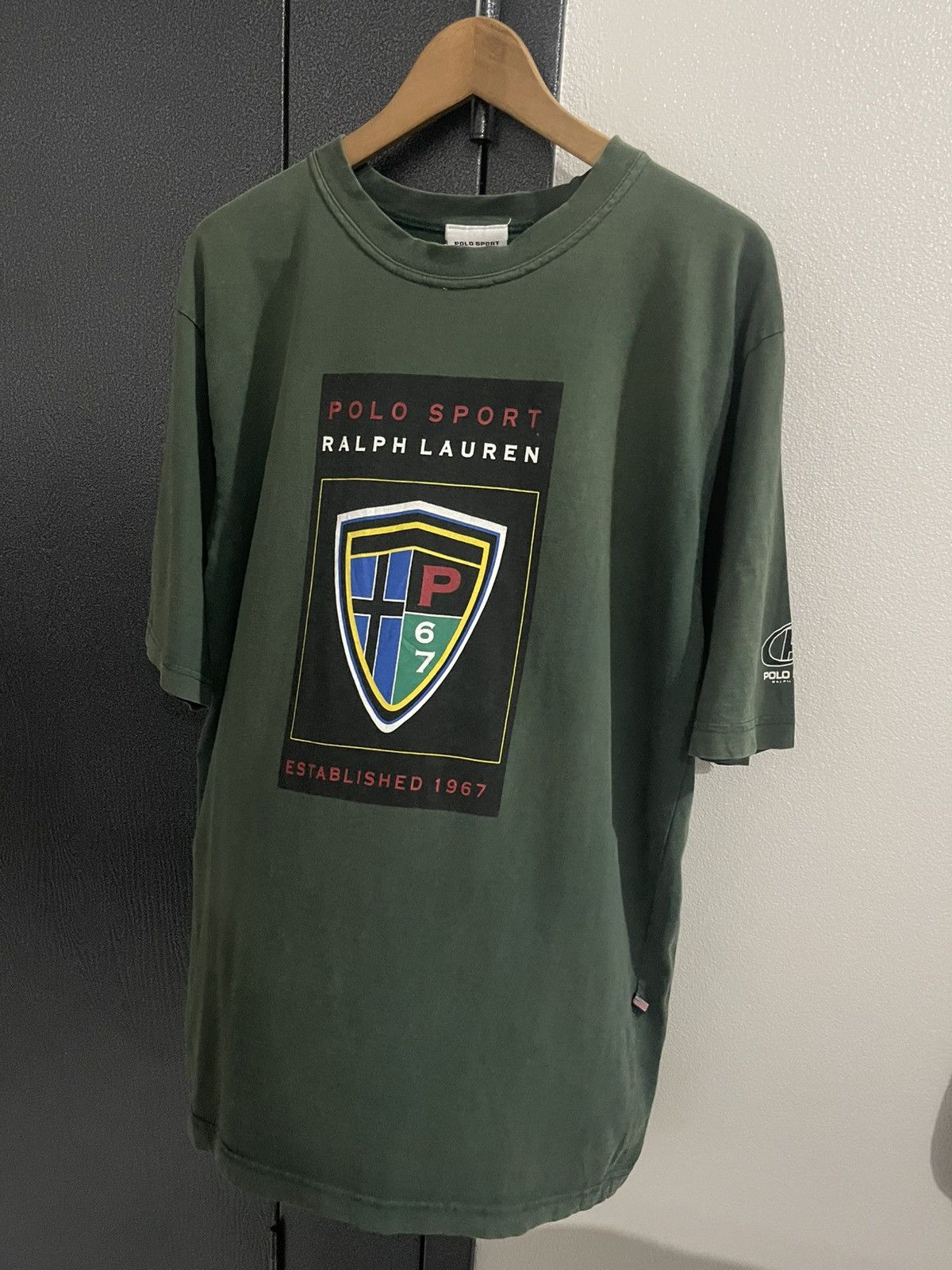 Polo Ralph Lauren Vintage Polo Sport Ralph Lauren Faded Tshirt Size US XL / EU 56 / 4 - 2 Thumbnail