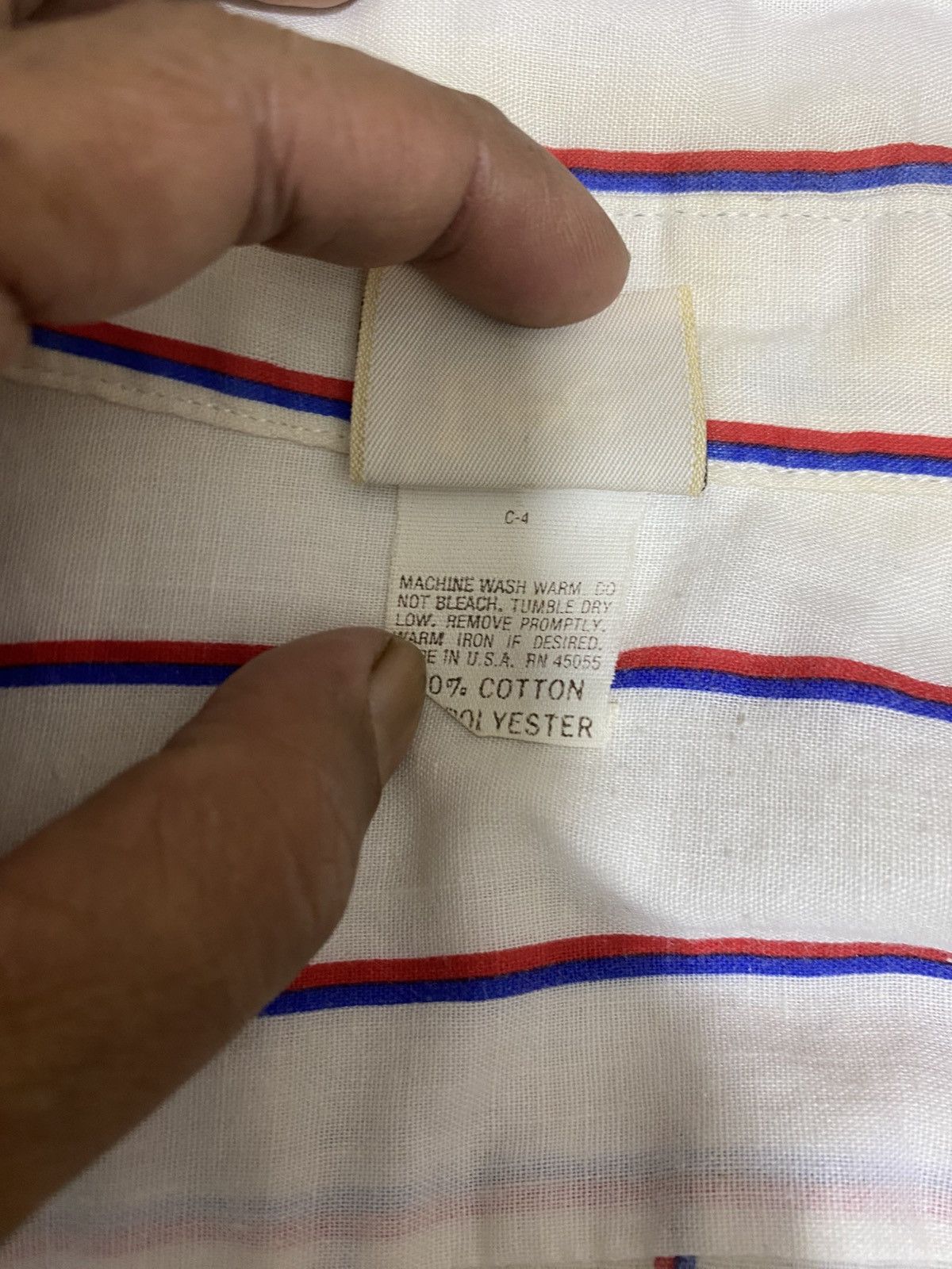 Lee Vintage 1970s Lee Striped Shirt – Made in USA Selvedge Fabri Size US L / EU 52-54 / 3 - 4 Thumbnail