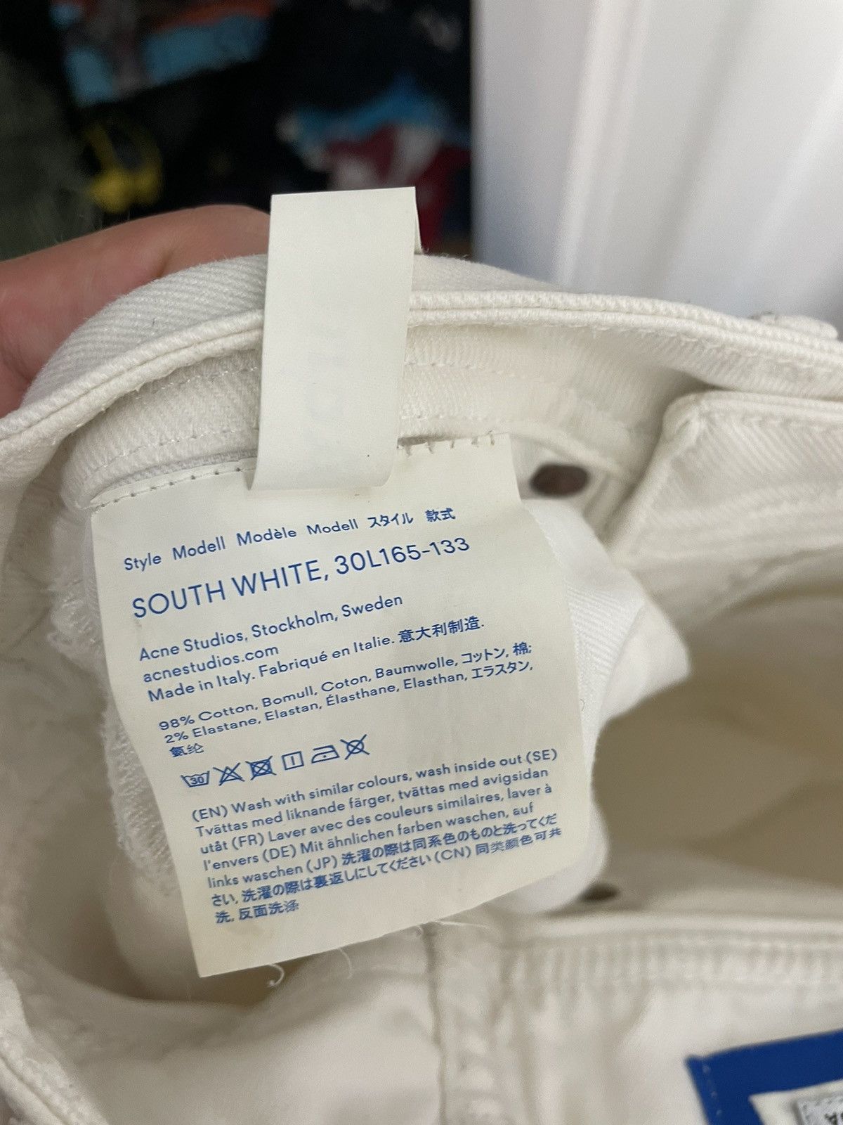 Acne Studios Rare Tiny Size Acne Studios Bla Konst Stockholm White Denim Size 23" - 6 Thumbnail