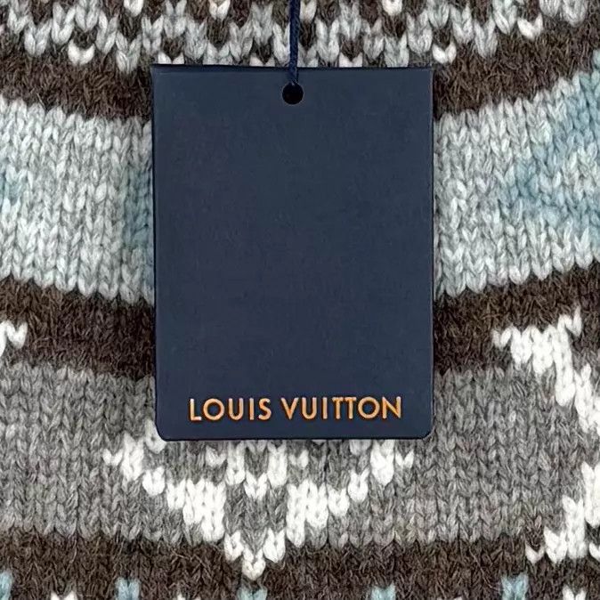 Louis Vuitton LV SS26 ski fair isle lettered crewneck long-sleeve Tan XS Size XS / US 0-2 / IT 36-38 - 7 Thumbnail