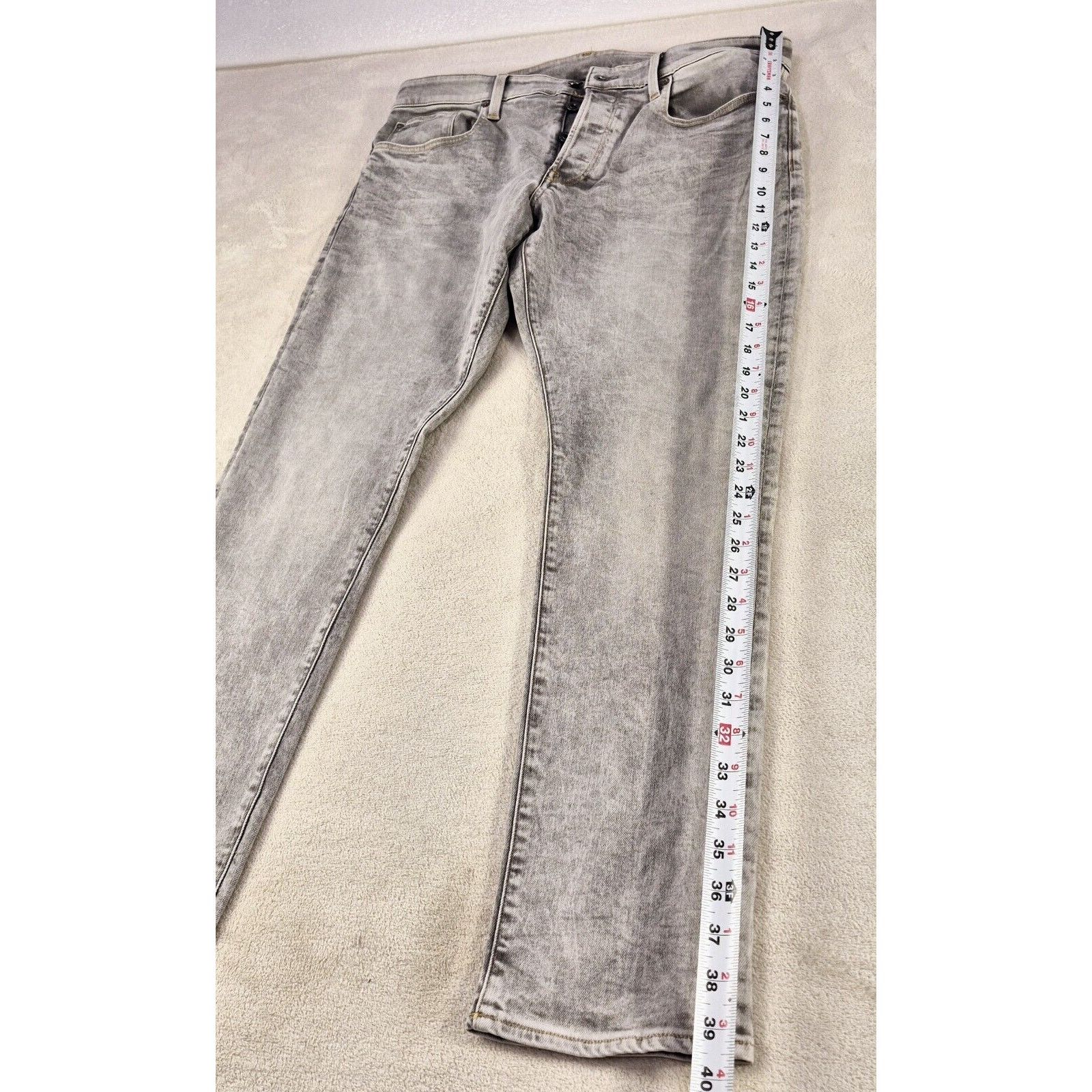 G-Star G-Star Raw 3301 Tapered Slim Men’s Gray Denim Jeans 36x32 Size US 36 / EU 52 - 3 Thumbnail