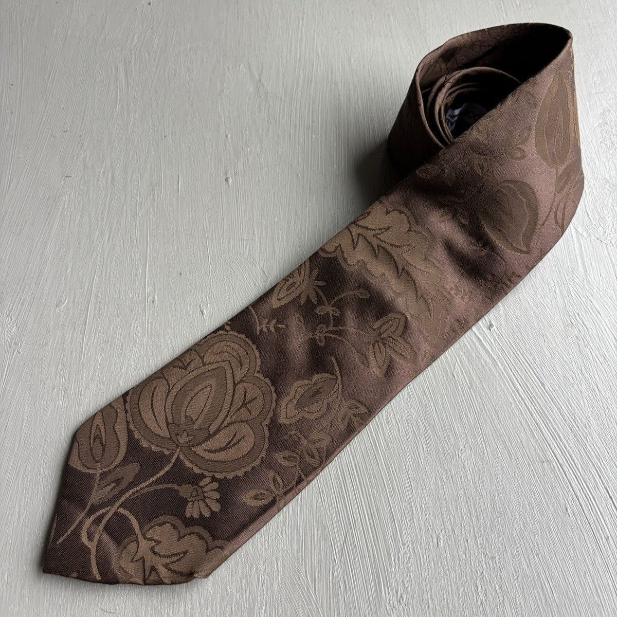 Dolce & Gabbana Dolce & Gabbana Italy 100% Silk Tie Brown Paisley Jacquard H Size ONE SIZE - 7 Thumbnail