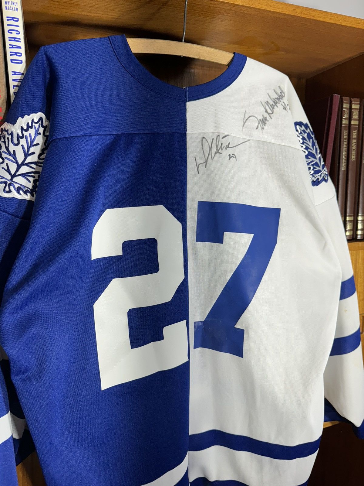 Vintage Vintage CCM Signed Split Toronto Maple Leafs Jersey Size US XL / EU 56 / 4 - 4 Thumbnail
