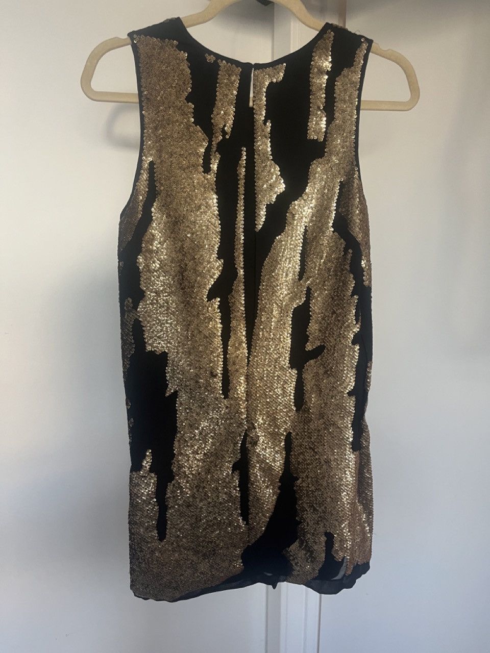 Robert Rodriguez Robert Rodriguez Black Silk/Gold Sequin Cocktail Dress Size S / US 4 / IT 40 - 3 Thumbnail