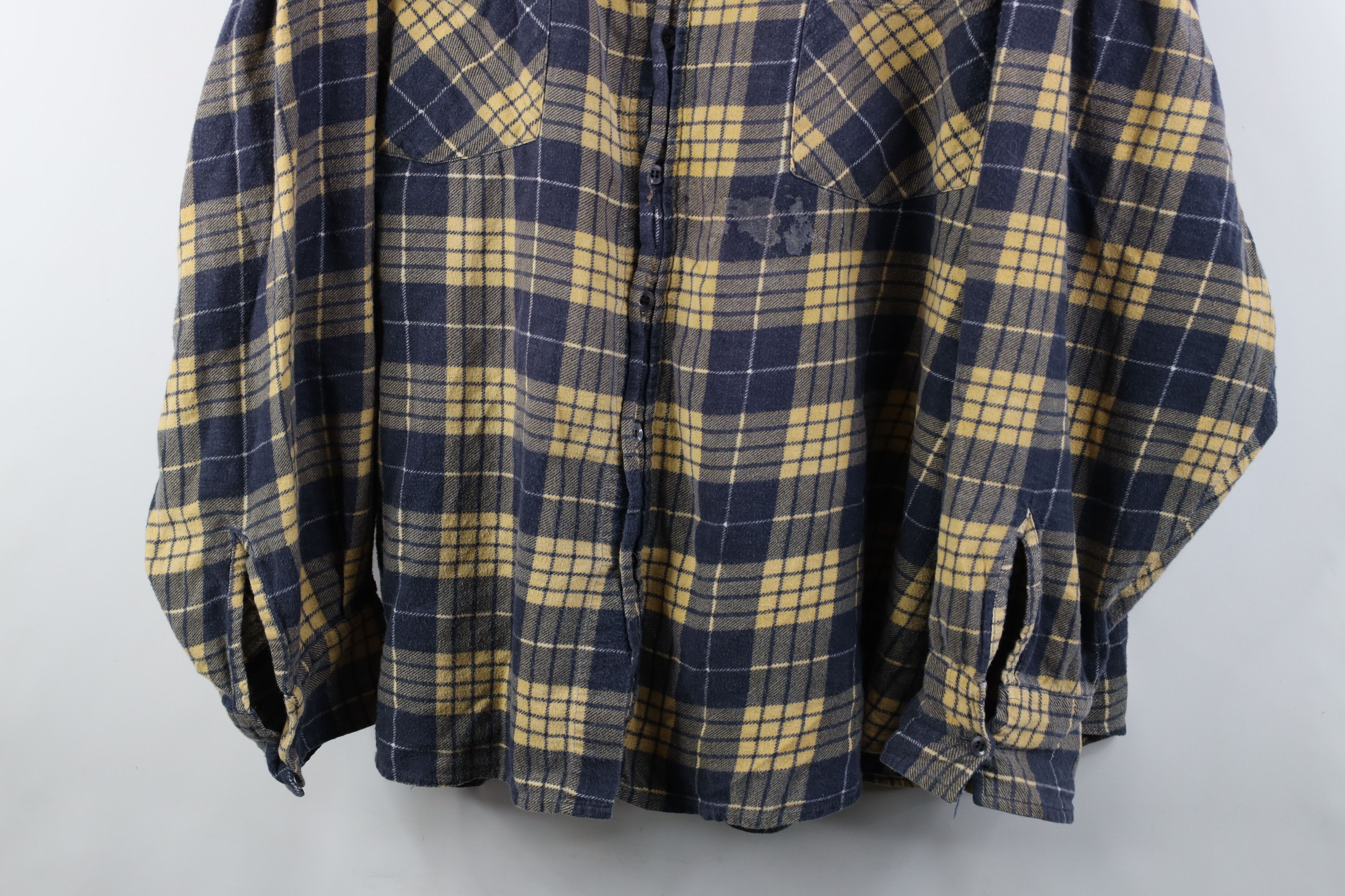 Vintage Vintage 90s Streetwear Flannel Collared Button Shirt Plaid Size US XXL / EU 58 / 5 - 3 Thumbnail