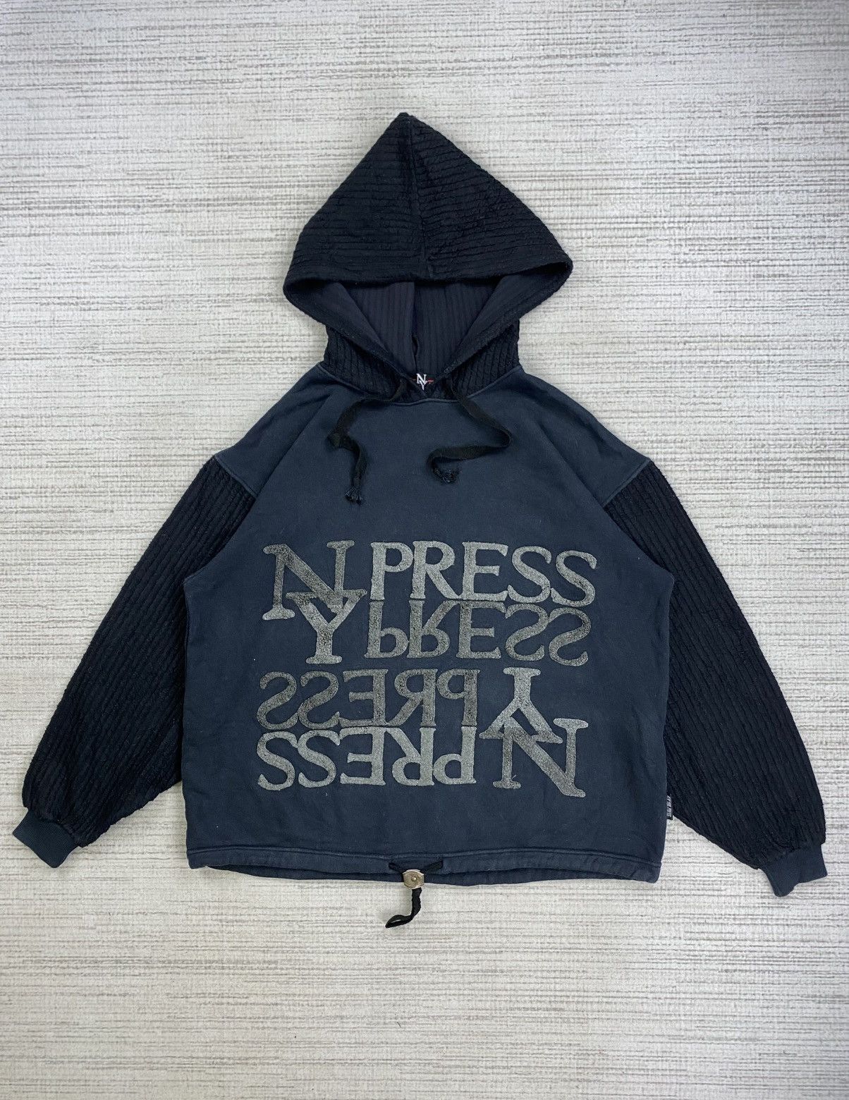 Product Of New York × Vintage Vintage New York Press Cropped Baggy Hoodie Sweatshirt Size US XL / EU 56 / 4 - 5 Thumbnail