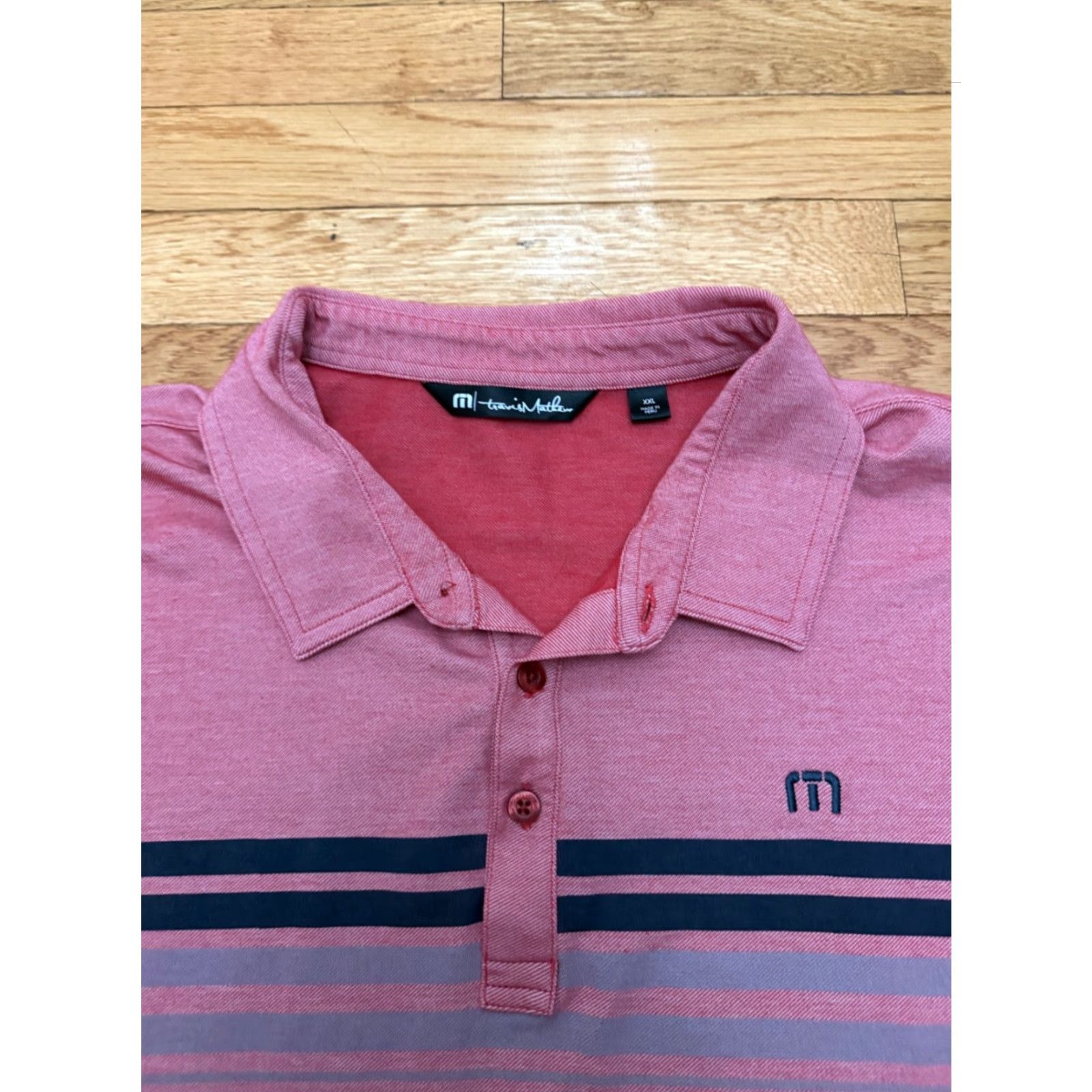 TravisMathew Travis Mathew Mens Polo XXL Red Navy Golf Stretch Shirt Polo Mens XXL Red Navy Golf Stretch Shirt Size US XL / EU 56 / 4 - 3 Thumbnail