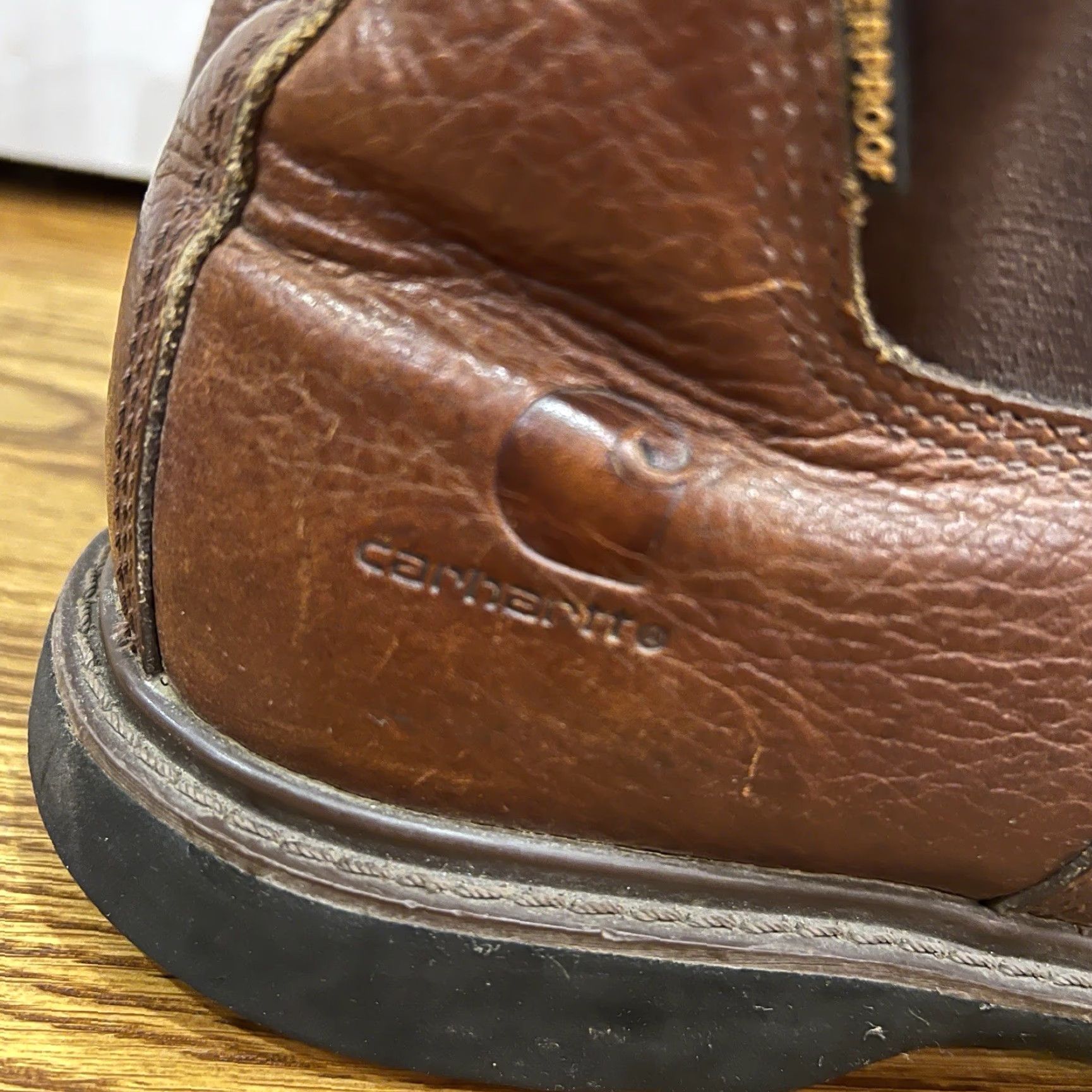 Carhartt Carhartt Boots Men’s 8.5 M Brown Waterproof Romeo Work Slip On CMS4100 Soft Toe - Work Boots, Men, Brown, Waterproof, Slip-On, Leather Upper, 8.5 M Size US 8.5 / EU 41-42 - 3 Thumbnail