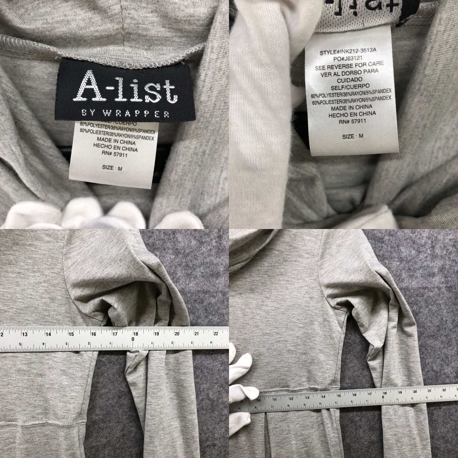 Vintage NWT Vintage A-list By Wrapper Gray Cowl Neck T Shirt Dress Long Sleeve Size M Womens Dress Shirt Size M / US 6-8 / IT 42-44 - 8 Thumbnail