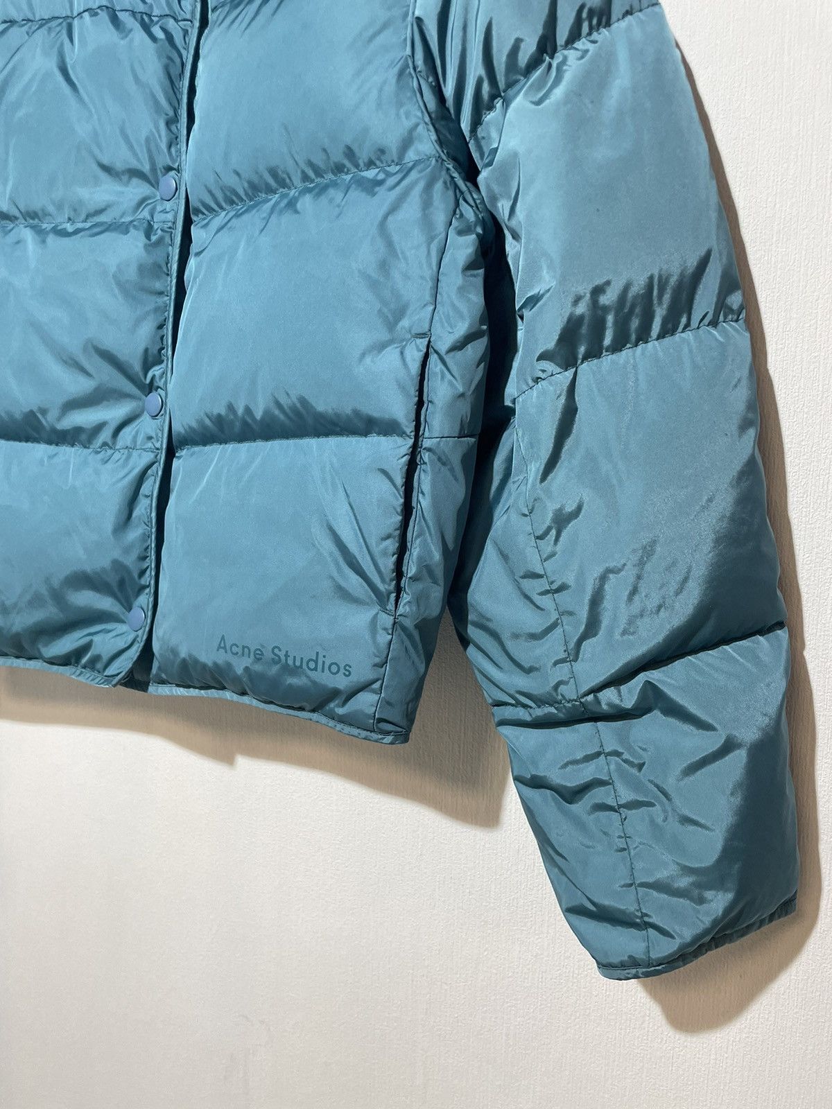 Acne Studios Acne Studios Oliviera Tech Nylon Down Coat In Blue Size S / US 4 / IT 40 - 5 Thumbnail