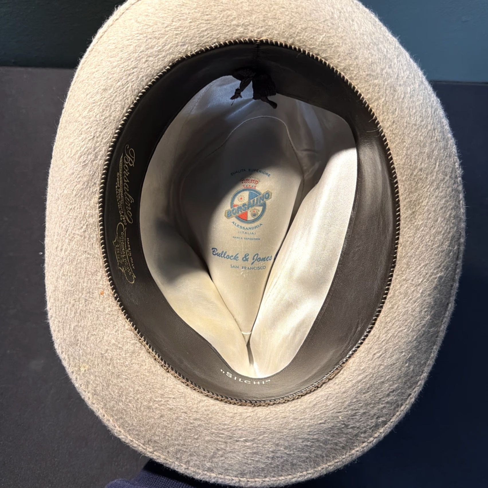 Borsalino VINTAGE Borsalino Hat Fedora Beige 7 1/8 Italy Cashmere Silchi Size ONE SIZE - 3 Thumbnail