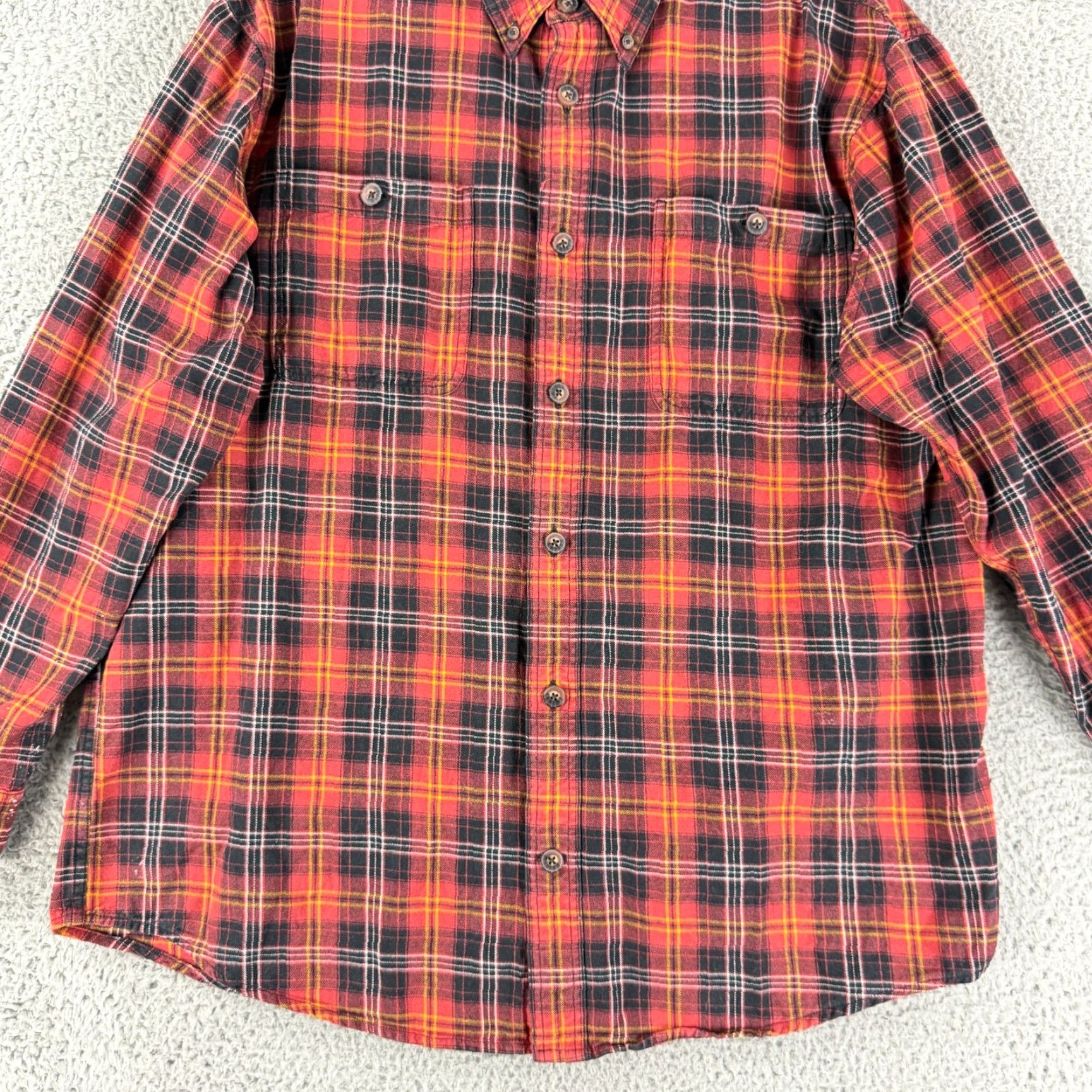 Vintage Duluth Trading Co. Button-Down Shirt Mens Large Red Plaid Flannel Long Sleeve Size US L / EU 52-54 / 3 - 6 Thumbnail