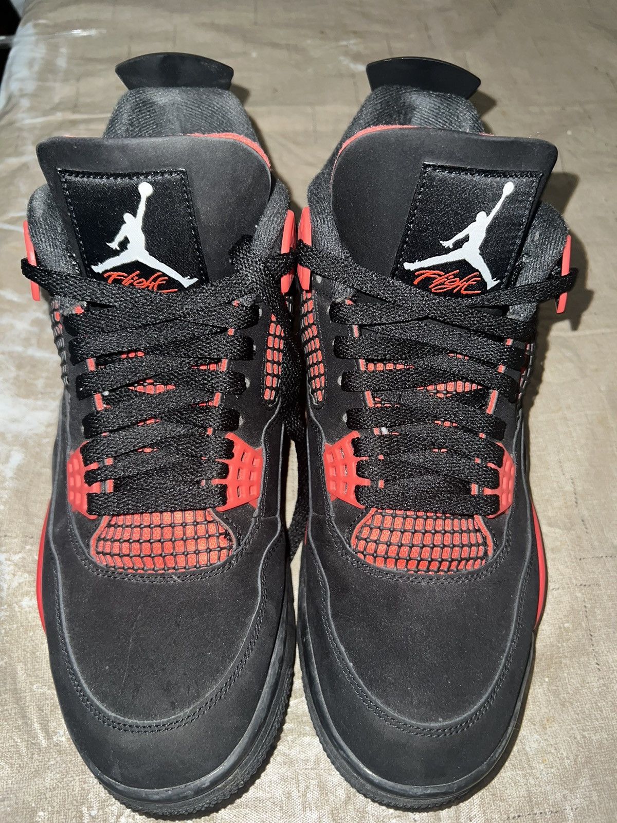 image of Jordan Brand 4 “Red Thunder” Shoes in Black, Men's (Size 11)