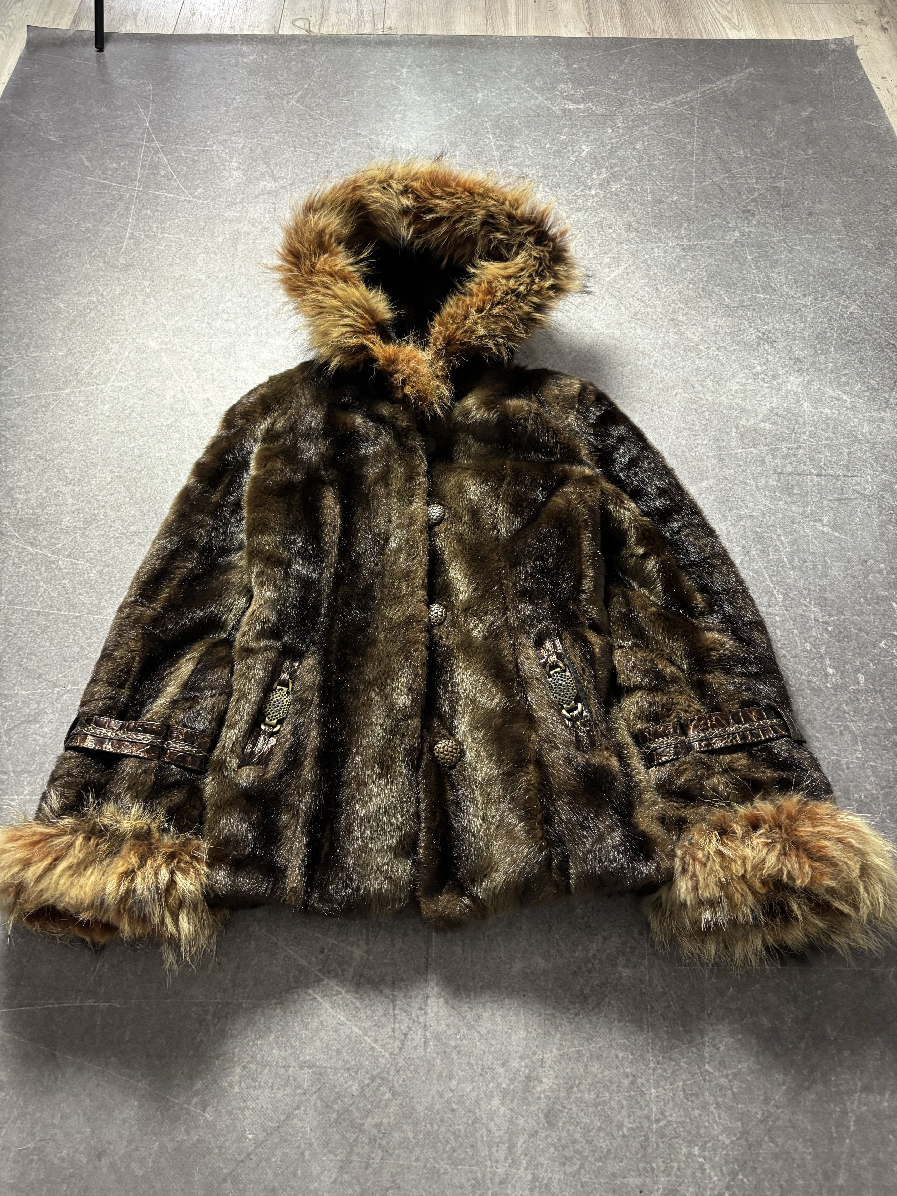Yohji Yamamoto 80-90S YOHJI YAMAMOTO STYLE LUXURY FAUX FUR COAT JACKET Size M / US 6-8 / IT 42-44 - 3 Thumbnail