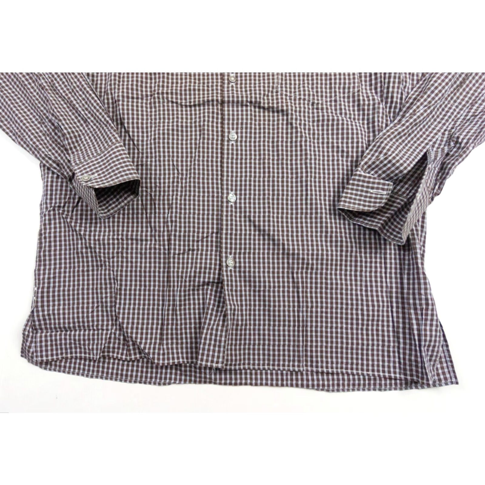 Ermenegildo Zegna Ermenegildo Zegna Shirt Mens Large Brown Button Up Long Sleeve Stretch FLAW* Size US L / EU 52-54 / 3 - 3 Thumbnail