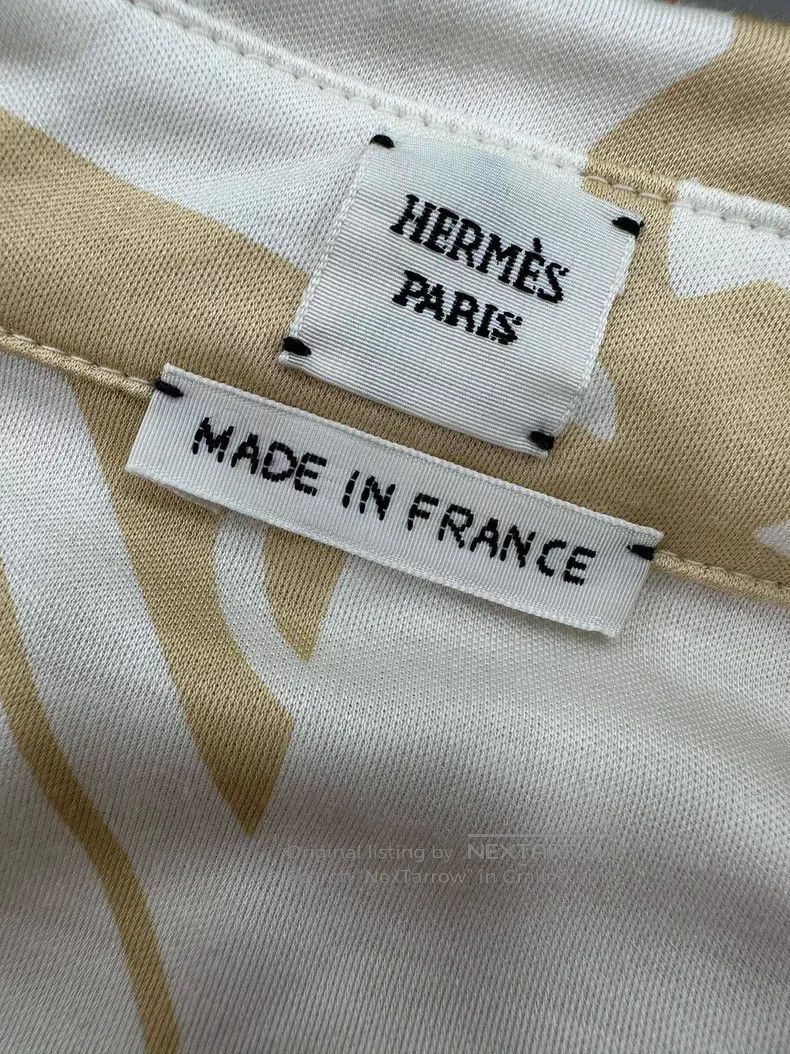 Hermes Hermes Beige Pig Nose Silk Shirt Size S / US 4 / IT 40 - 3 Thumbnail
