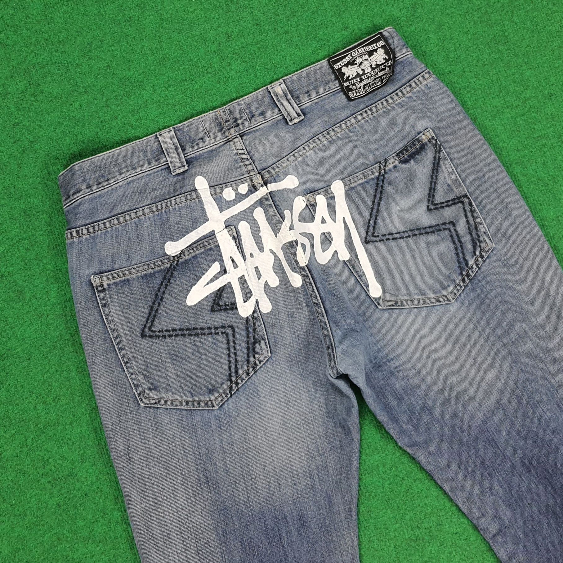 Stussy × Vintage Vintage Stussy Streetwear Custom Logo Jeans Size US 36 / EU 52 - 2 Thumbnail