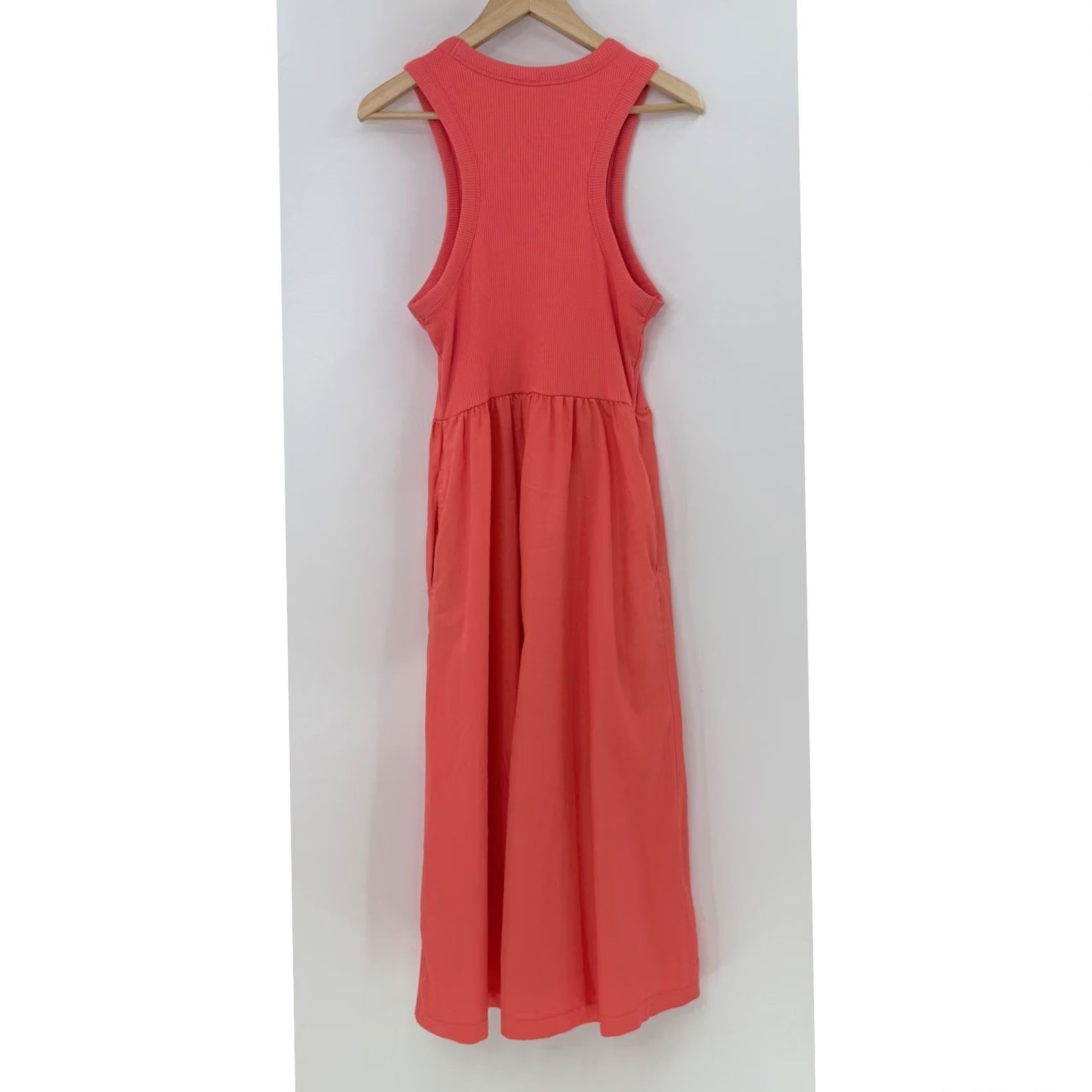 Old Navy Old Navy Dress Women Size L Coral Rib Knit Sleeveless Maxi Boho Preppy Size L / US 10 / IT 46 - 2 Thumbnail