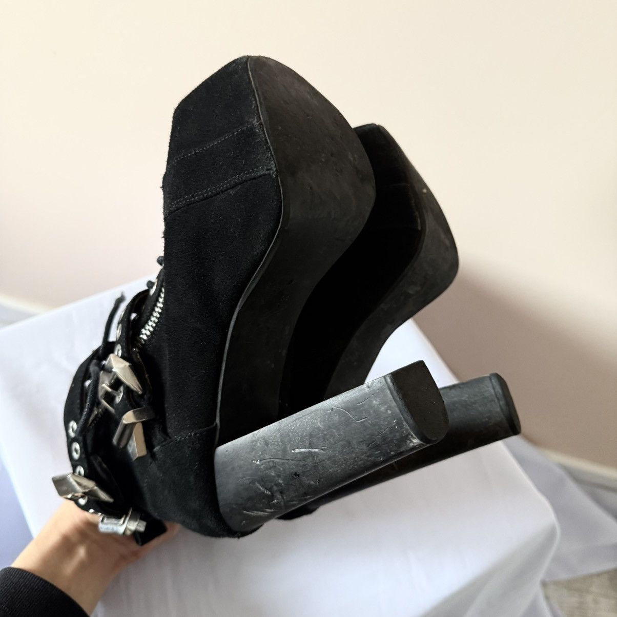 Jeffrey Campbell Punk Jeffrey Campbell Straps High Heels Boots Office Style Size US 6 / IT 36 - 10 Thumbnail