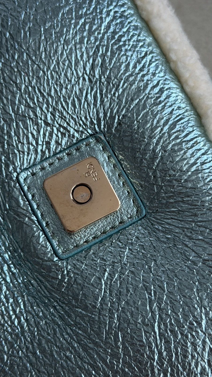 Fendi Fendi Blue Metallic Baguette Bag Size ONE SIZE - 8 Thumbnail