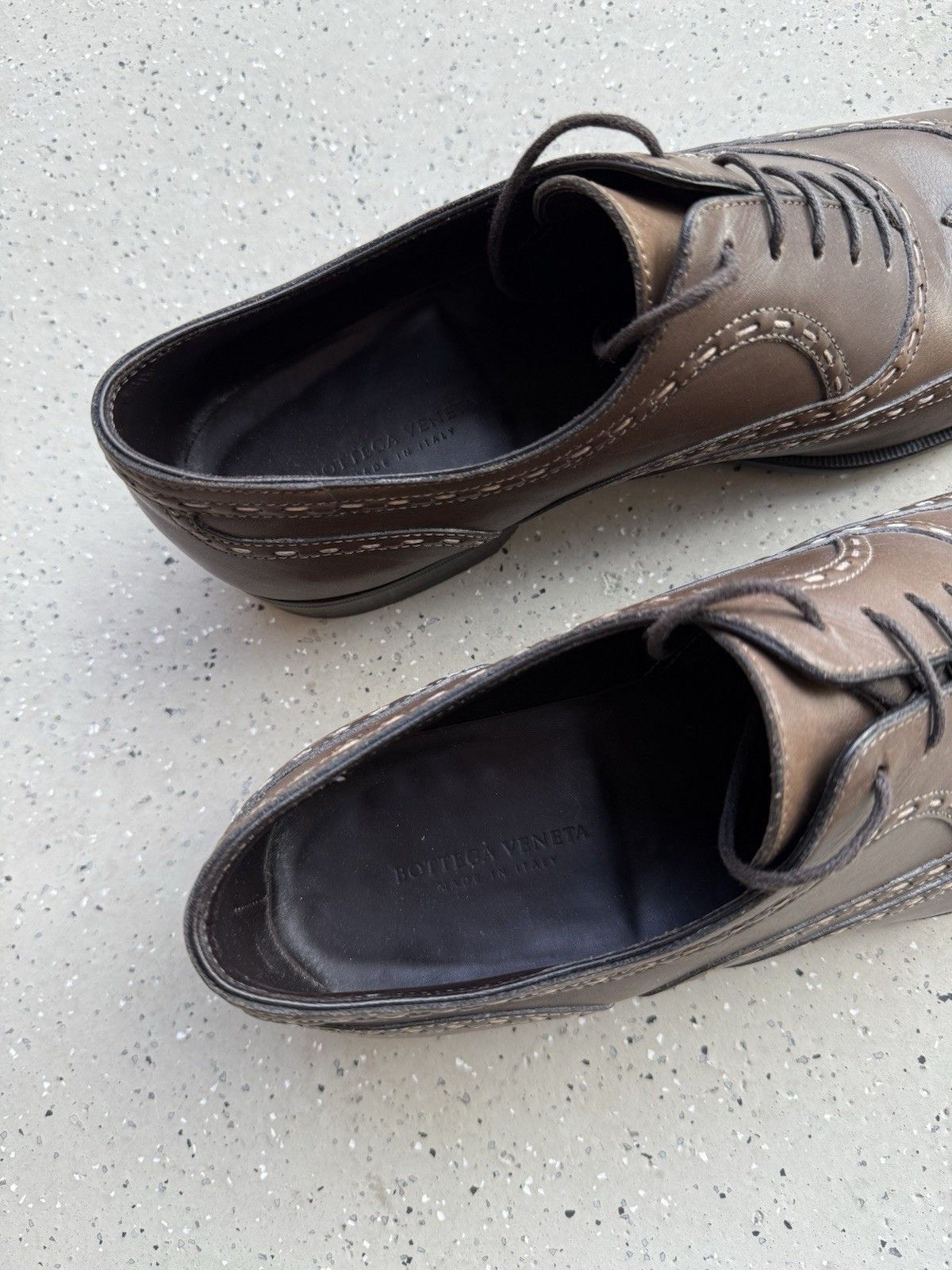 Bottega Veneta Bottega Veneta Men’s Lace Up Derby Leather Brogue Shoes Size US 8 / EU 41 - 7 Thumbnail