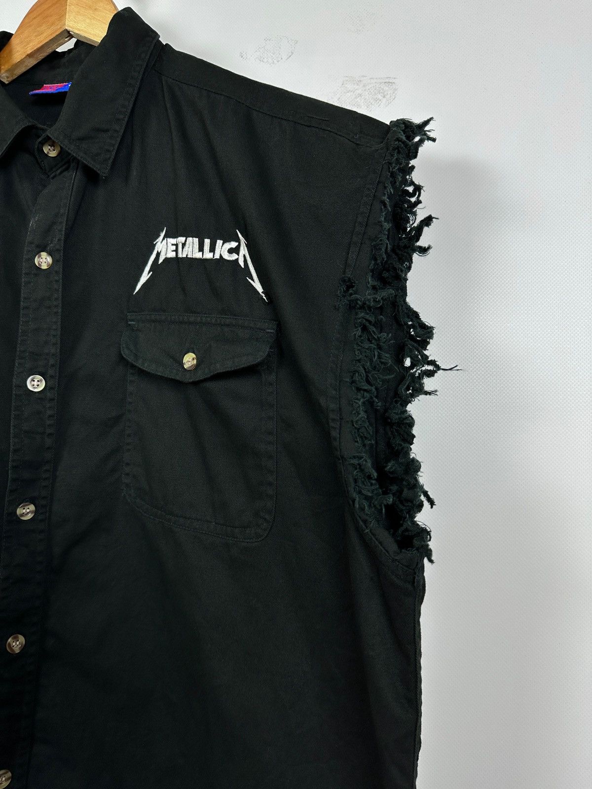 Band Tees Vintage Metallica Pushead Button Up Short Sleeve Shirt Size US XXL / EU 58 / 5 - 11 Thumbnail