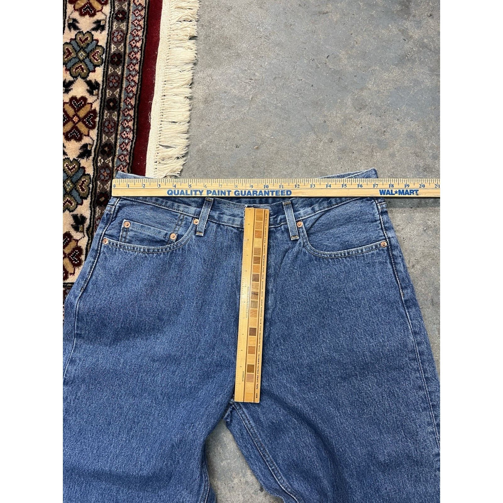Levi's Levis Stay Baggy Tapered Jeans Blue 34x30 A2044 Sample NEW Size US 34 / EU 50 - 6 Thumbnail