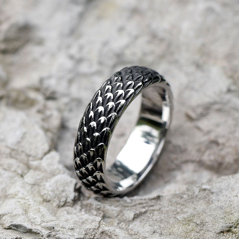 Other SIZE 10 316L Steel Vintage Nordic Viking Dragon Ring Size ONE SIZE - 4 Thumbnail