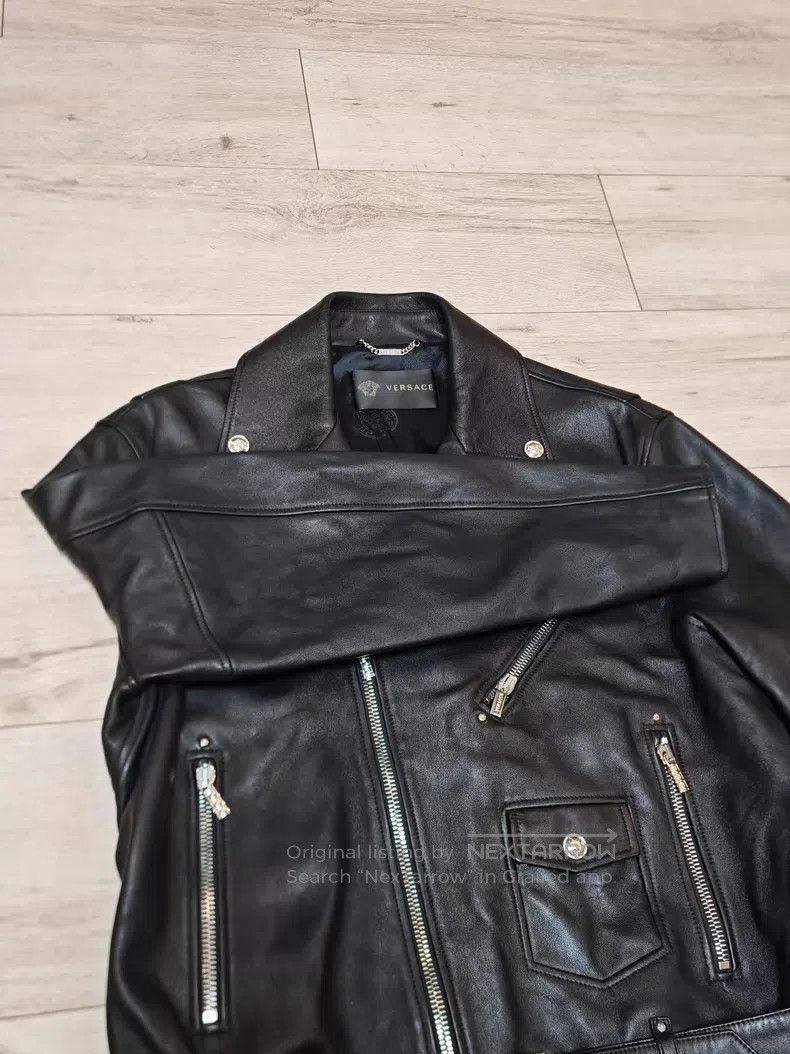 Versace Versace Men's motorcycle leather jacket Size US XXL / EU 58 / 5 - 8 Thumbnail