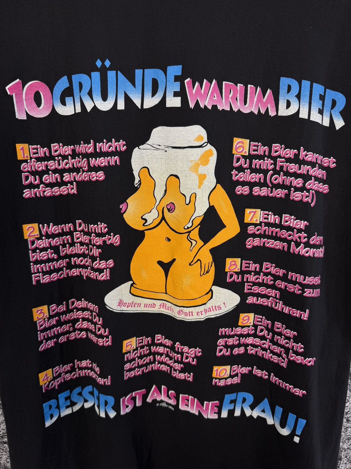 Vintage Vintage 1994 German Beer Humor Graphic T-Shirt Rare XXL Size US XXL / EU 58 / 5 - 6 Thumbnail