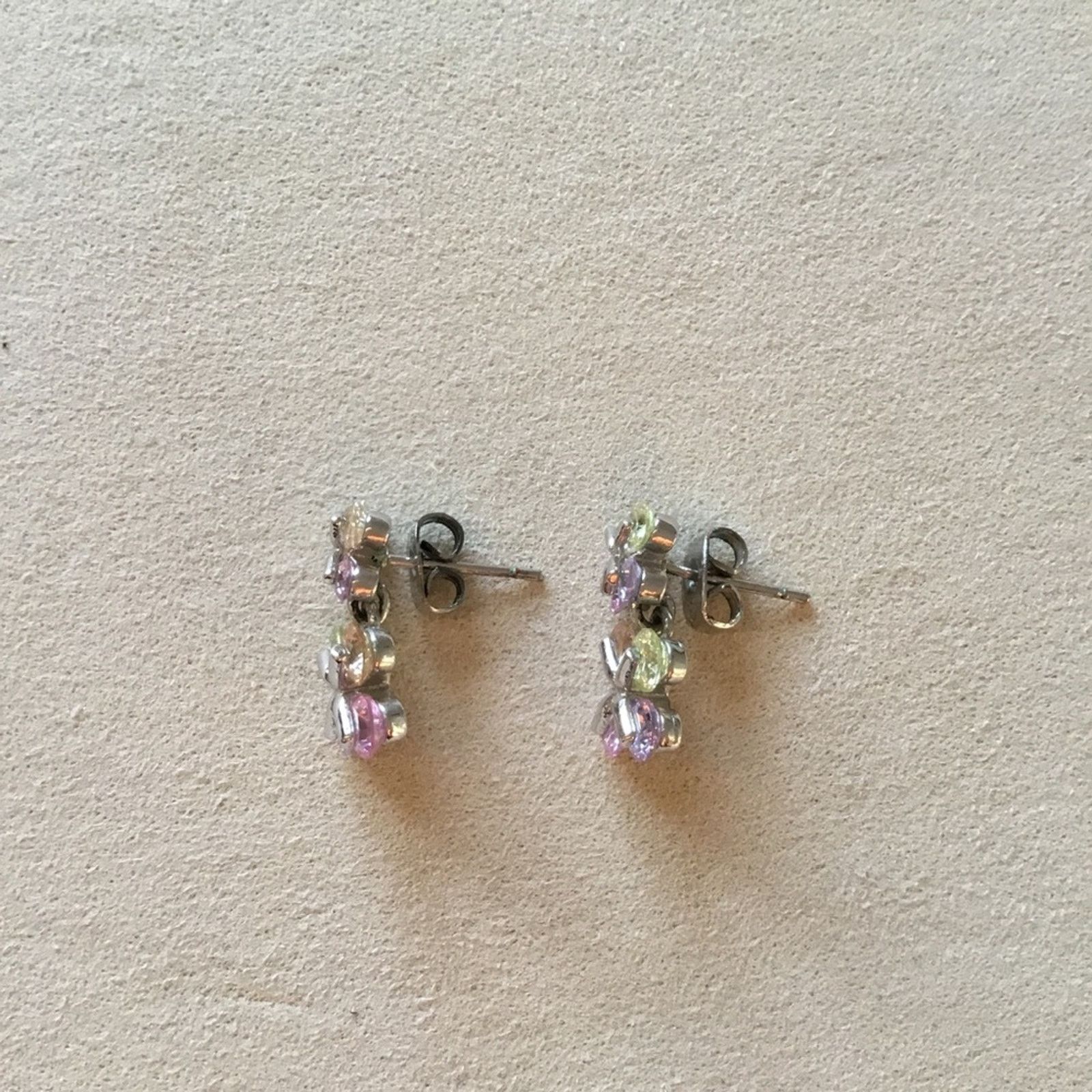 Other Clover Multi-Crystal Drop Earrings Size ONE SIZE - 7 Thumbnail