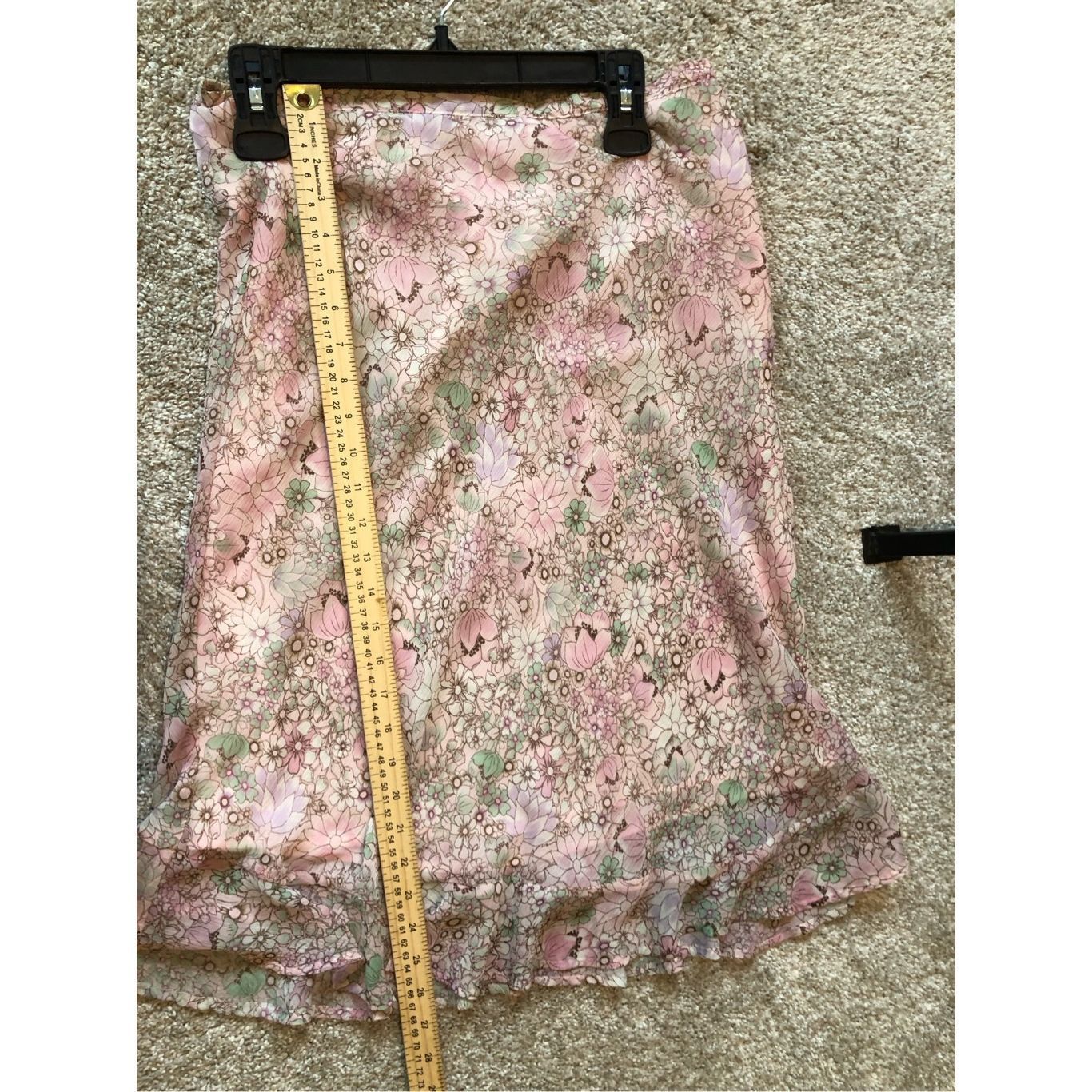 Other Jaclyn Smith Women’s Pink and Teal Floral Pattern Design Ruf Size 30" / US 8 / IT 44 - 7 Thumbnail