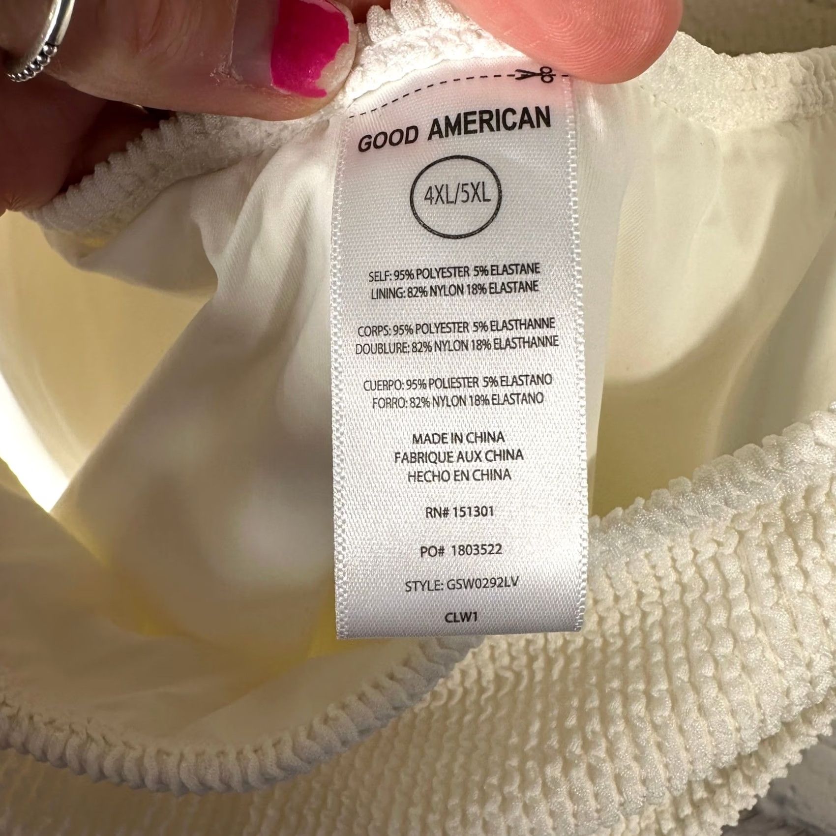 Good American Good American Always Fits Monokini Cloud White Cutout Swimsuit 4XL Designer Women Size ONE SIZE - 5 Thumbnail
