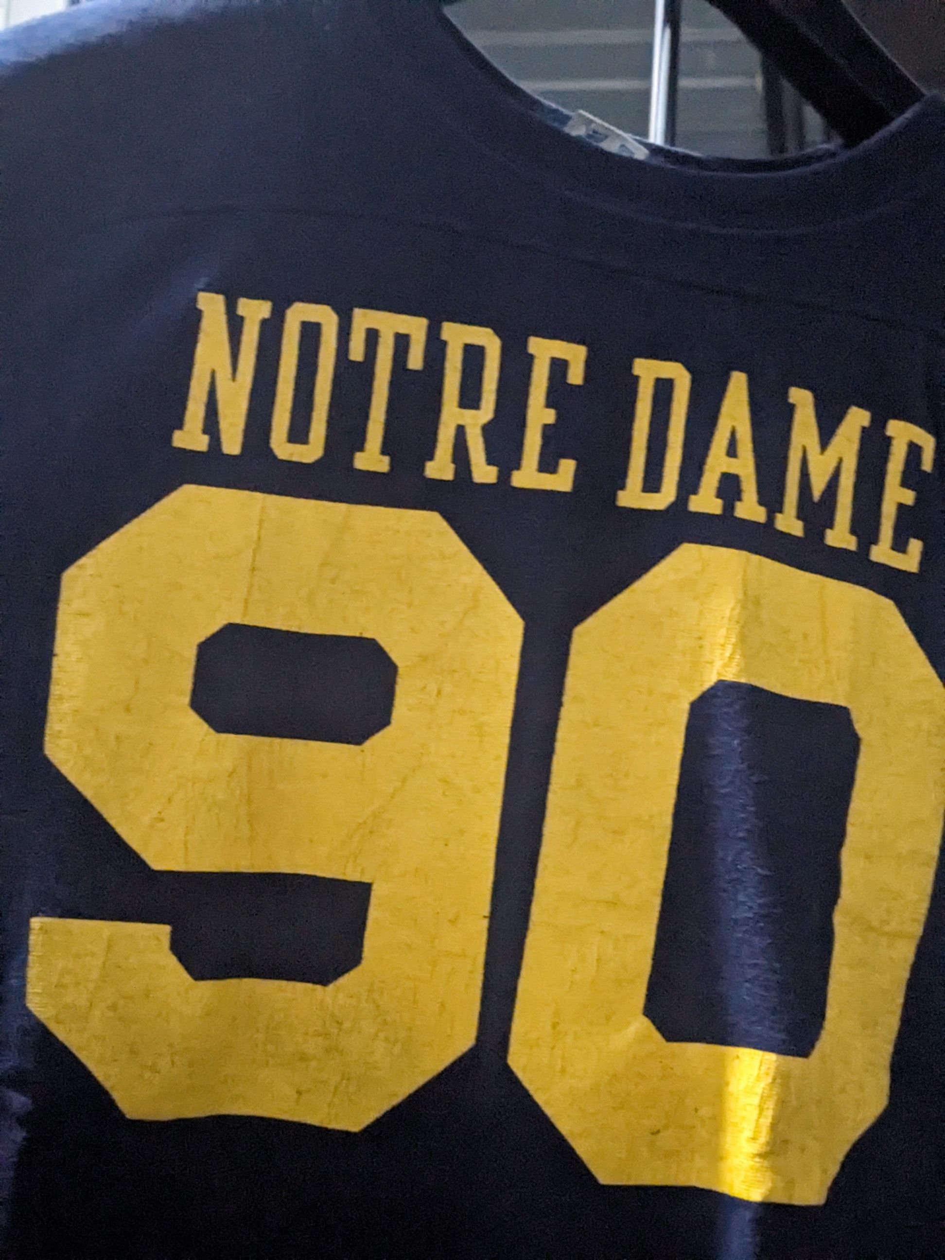 Vintage Vintage 80s Notre Dame NCAA t shirt Size US L / EU 52-54 / 3 - 2 Thumbnail