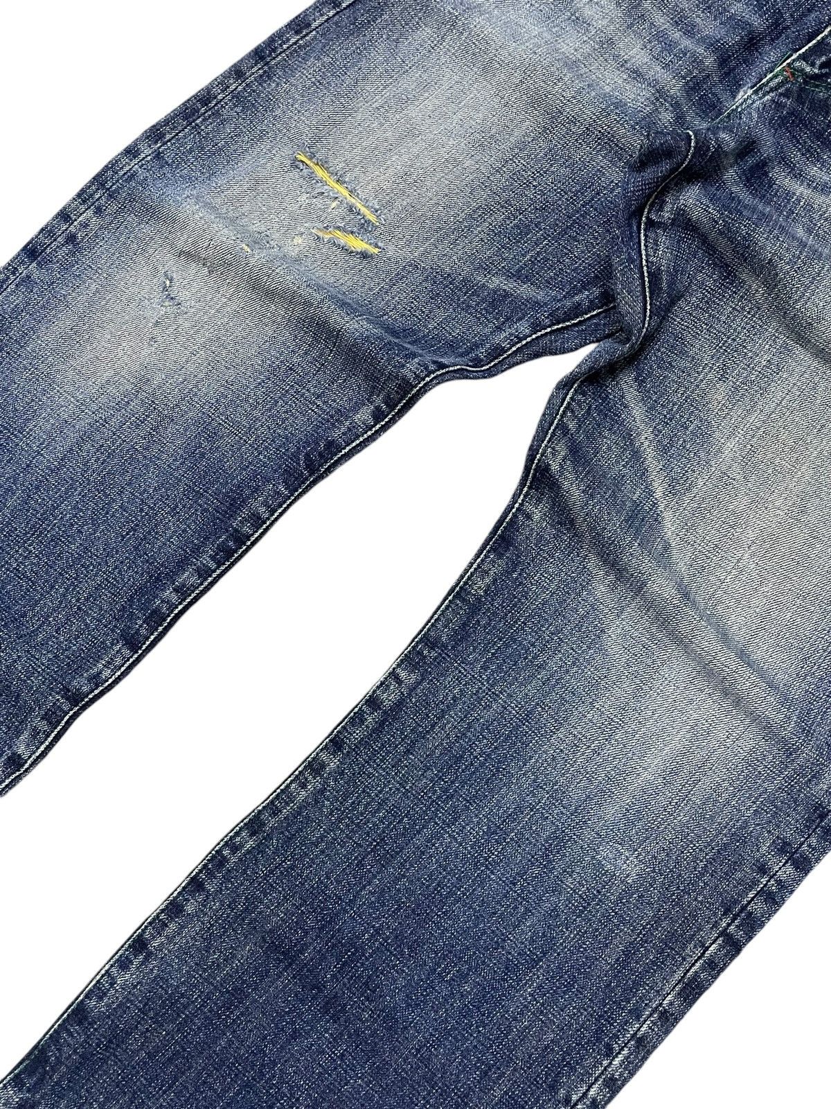 Japanese Brand Doarat Japan Distressed Whiskers Loose Straight Jeans Size US 30 / EU 46 - 4 Thumbnail