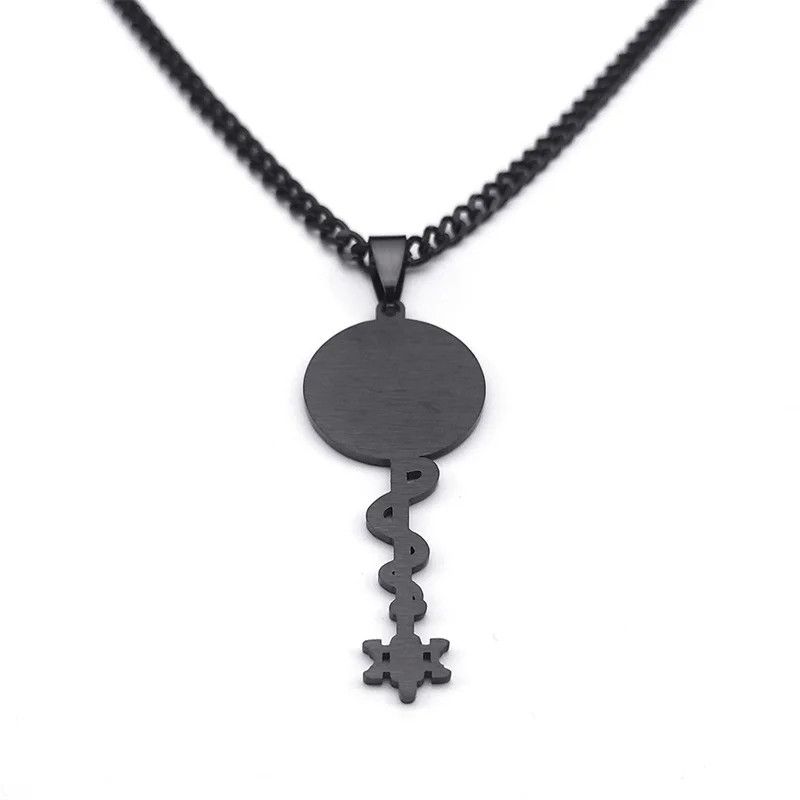 Jewelry Hekate Wheel Snake Key Strophalos of Hecate Pendant Necklace Size ONE SIZE - 2 Thumbnail