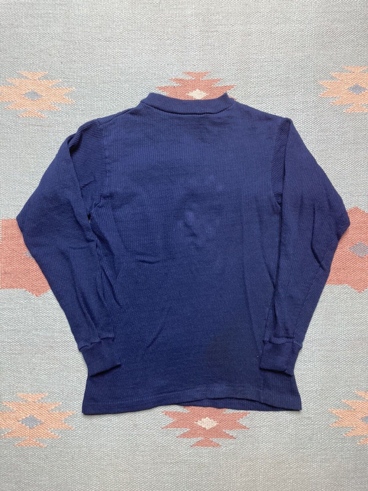 Vintage VTG 60s shirt ribbed cotton half zip mod boys 16 women XS Size XS / US 0-2 / IT 36-38 - 6 Thumbnail