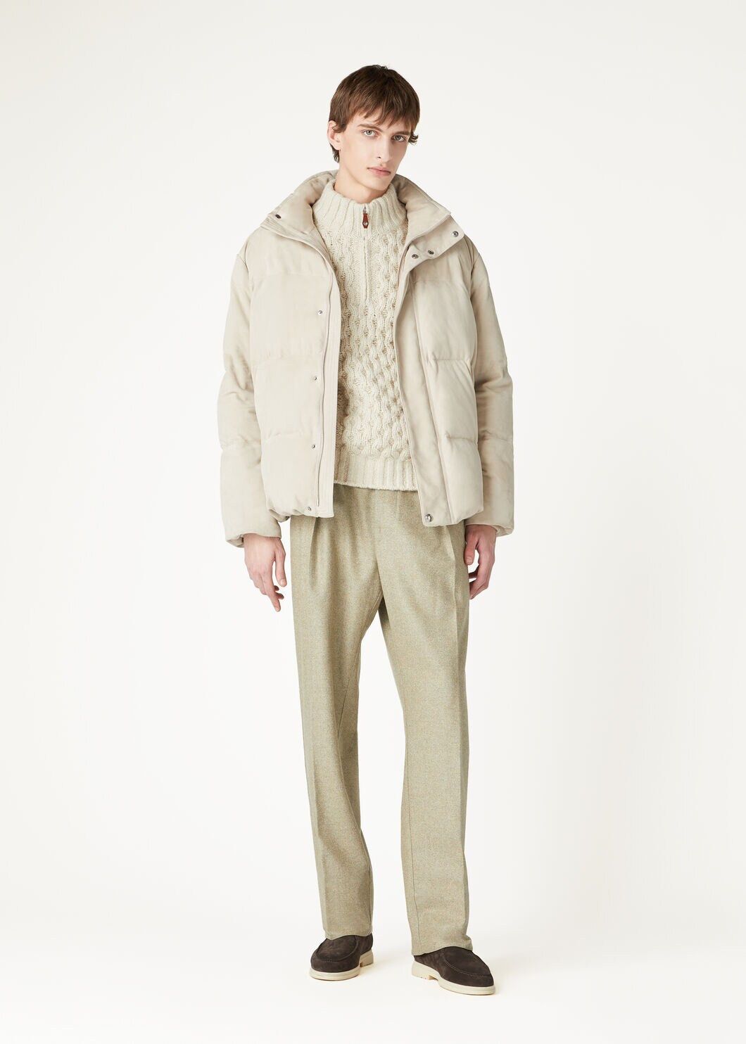 Loro Piana o1w1db10725 FAO6300 Valduggia Half-neck Sweater in Off White Size US M / EU 48-50 / 2 - 3 Thumbnail